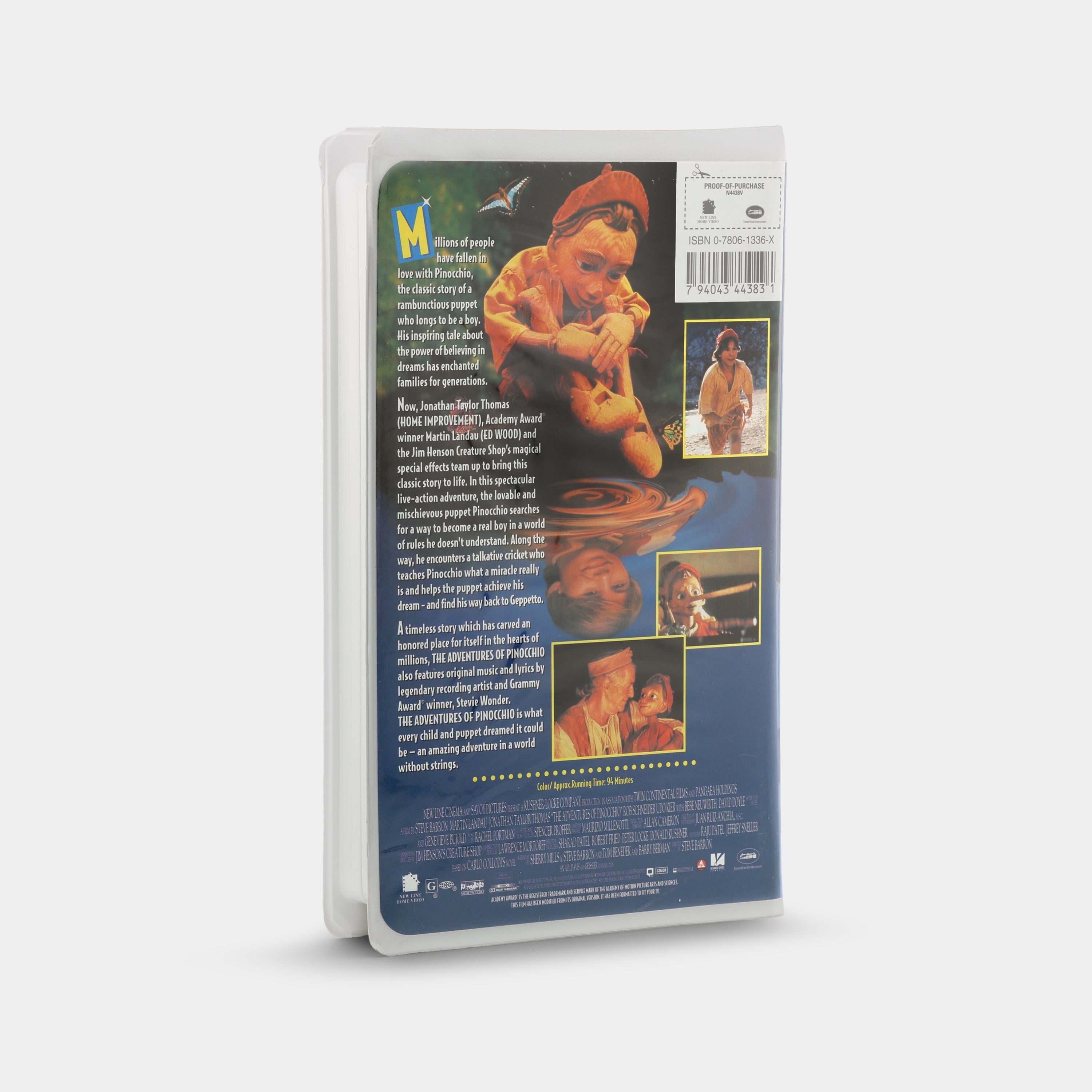 The Adventures of Pinocchio VHS Tape