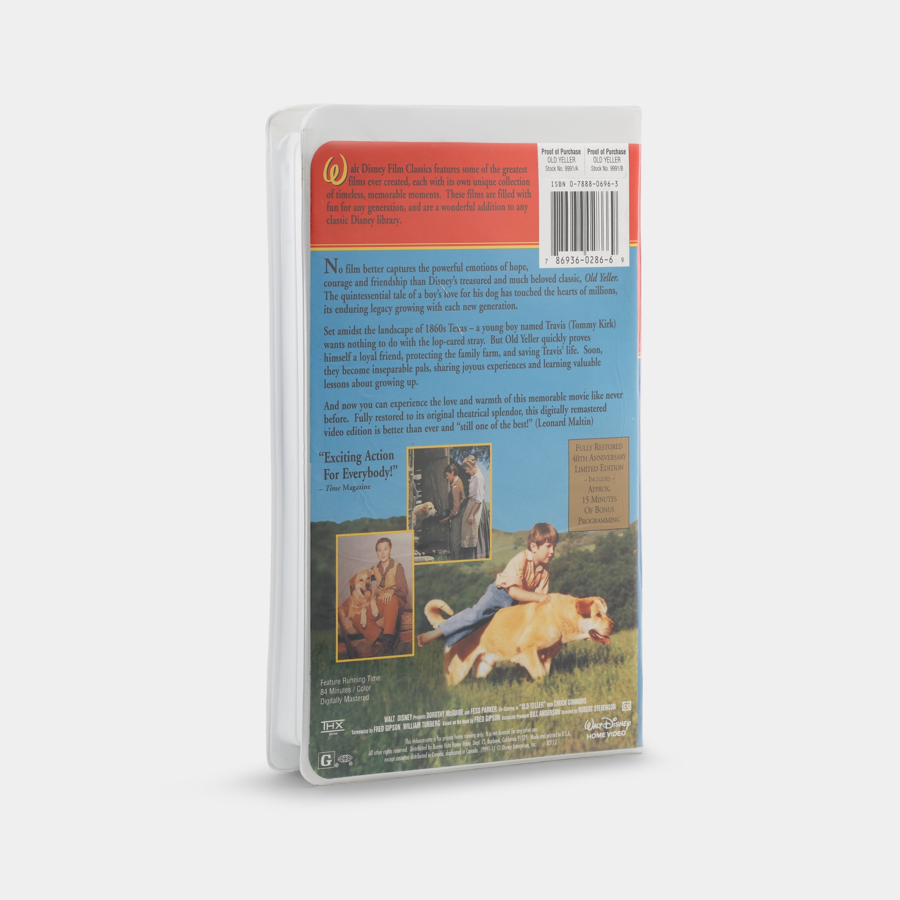Old Yeller (40th Anniversary Limited Edition) VHS Tape