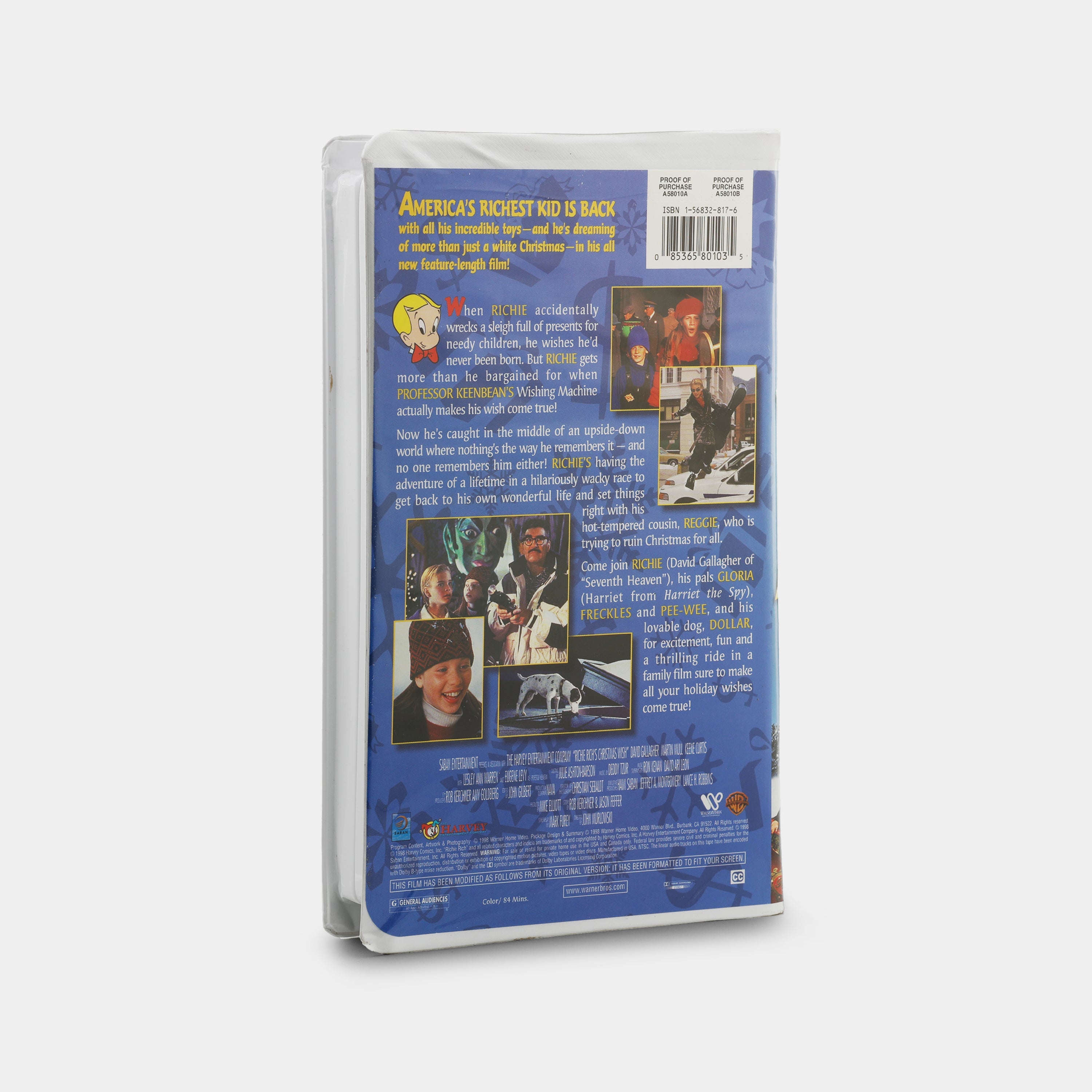 Richie Rich's Christmas Wish VHS Tape