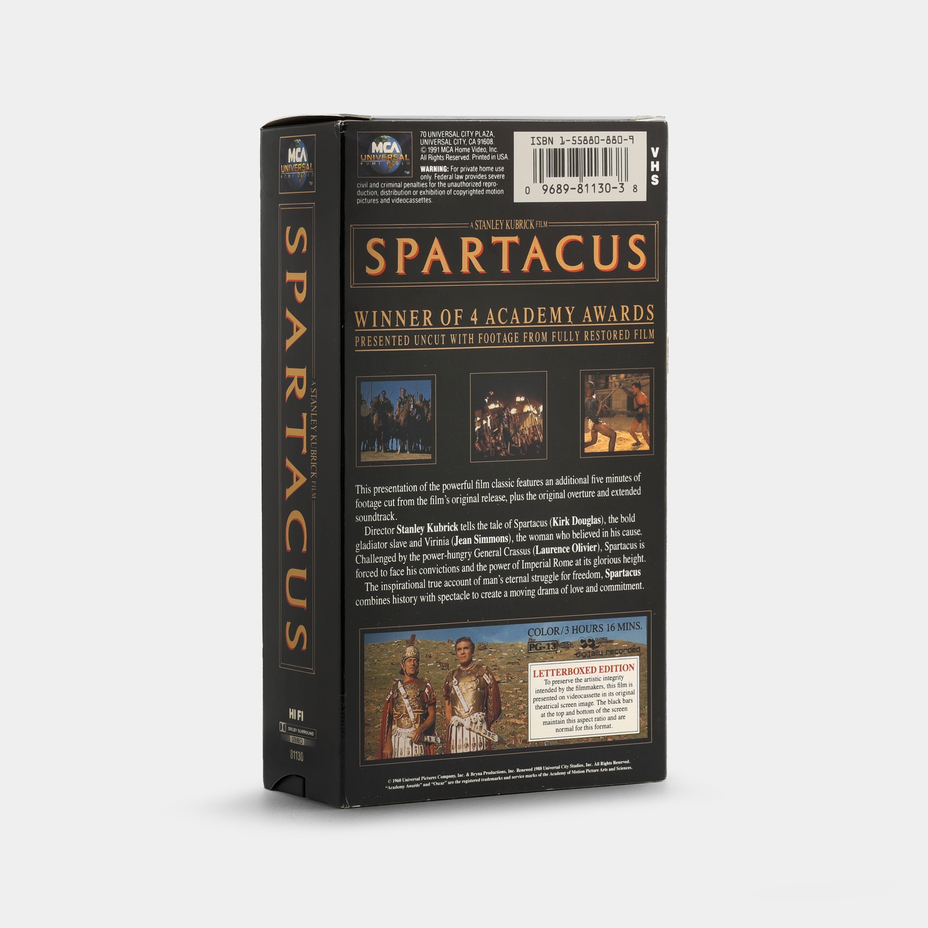 Spartacus (Letterbox Edition) VHS Tape Set