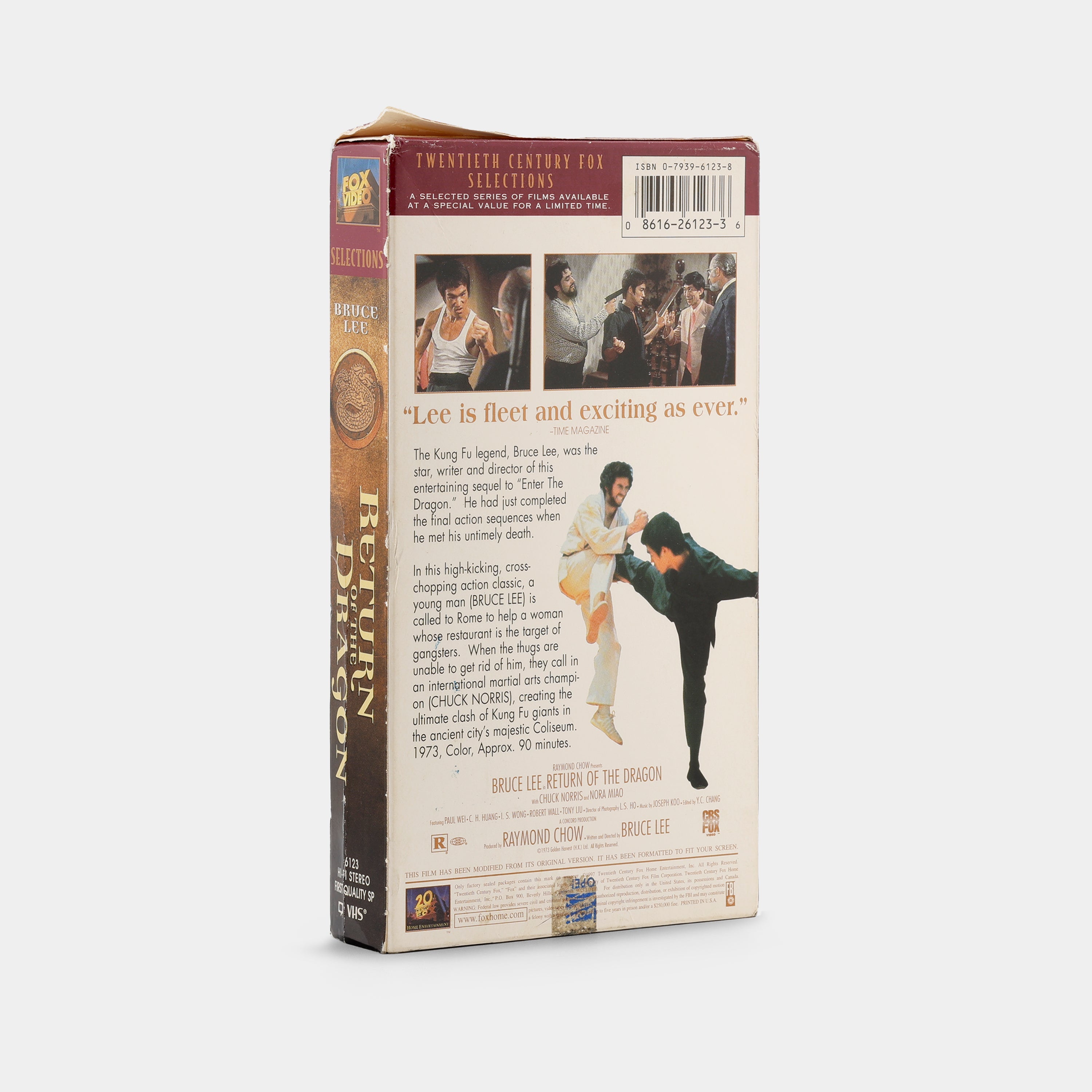 Return of the Dragon VHS Tape