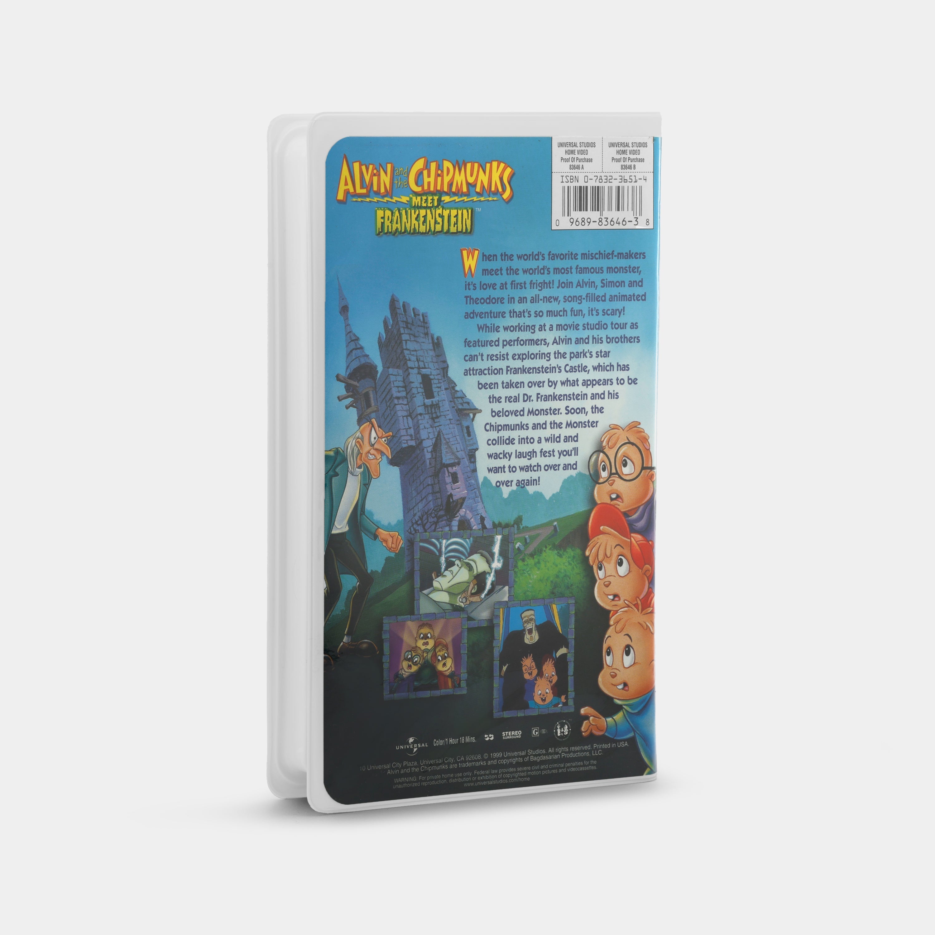 Alvin and the Chipmunks Meet Frankenstein VHS Tape