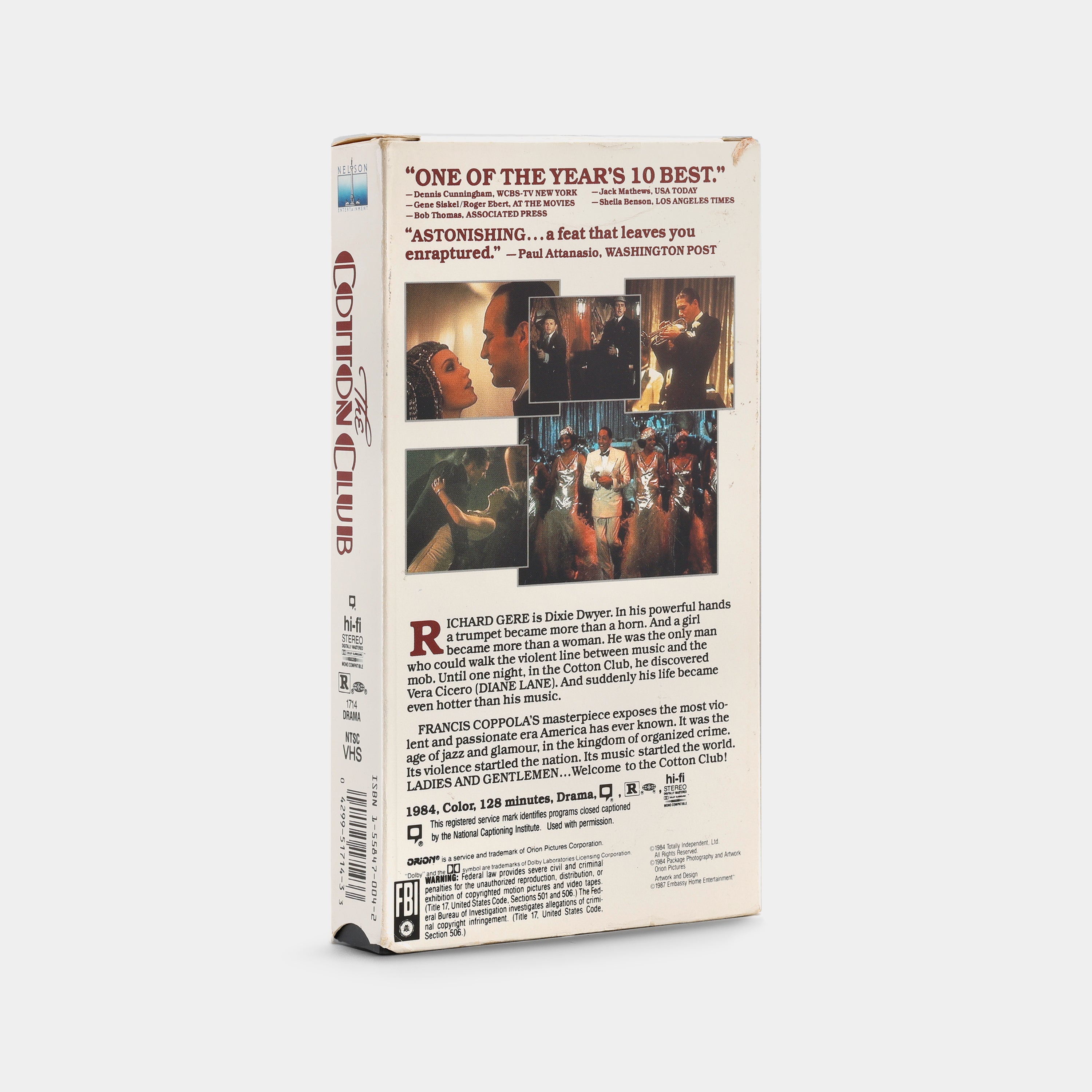 The Cotton Club VHS Tape