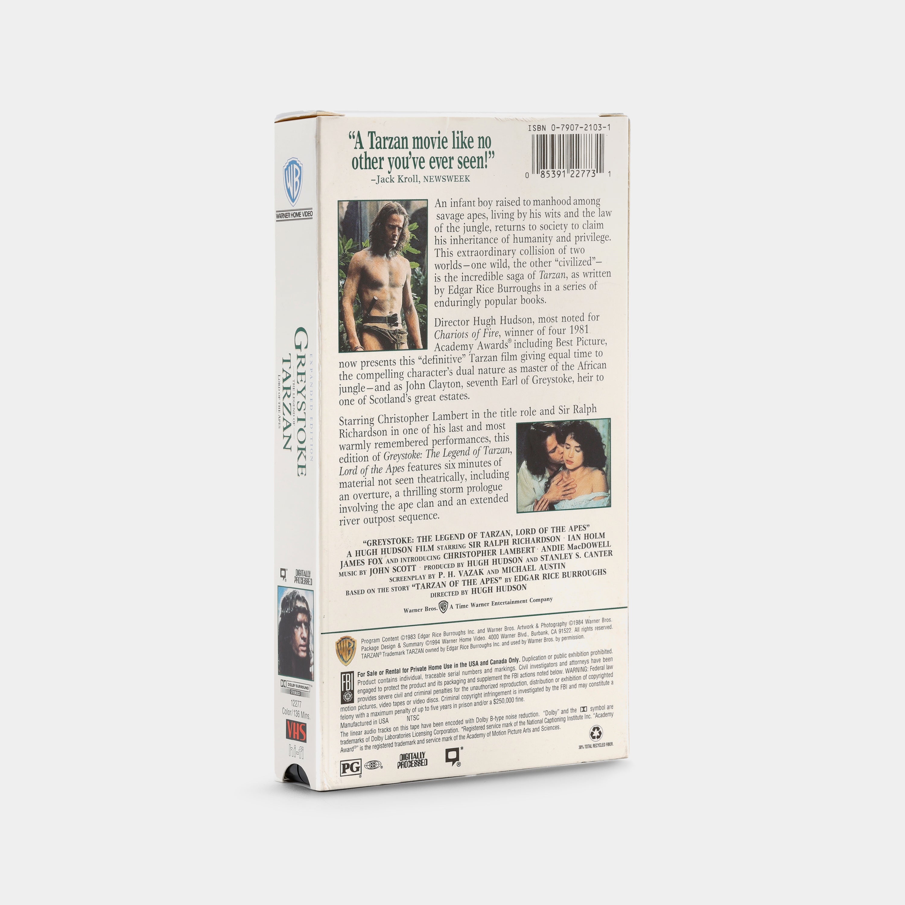 Greystoke: The Legend of Tarzan, Lord of the Apes (Expanded Edition) VHS Tape