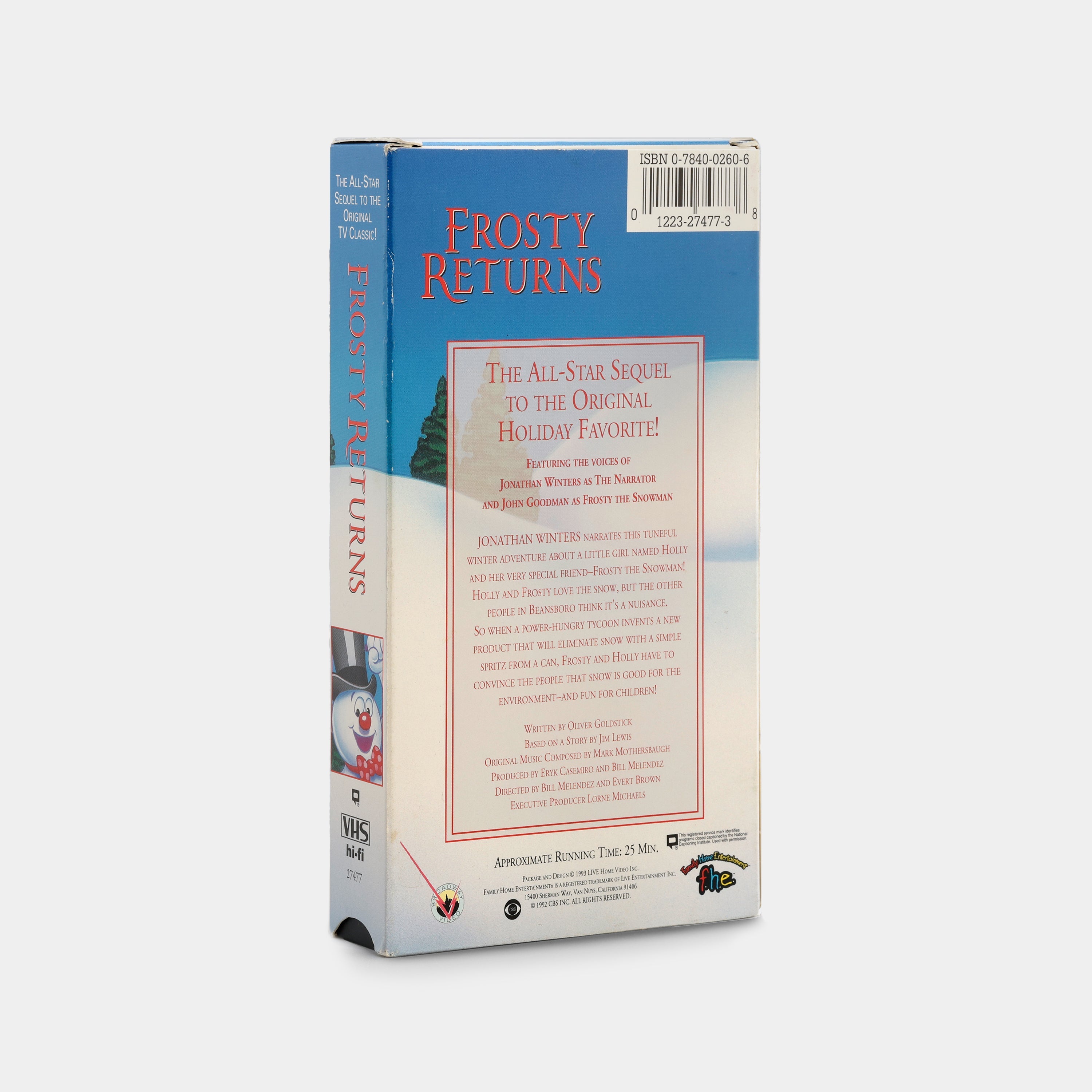 Frosty Returns VHS Tape