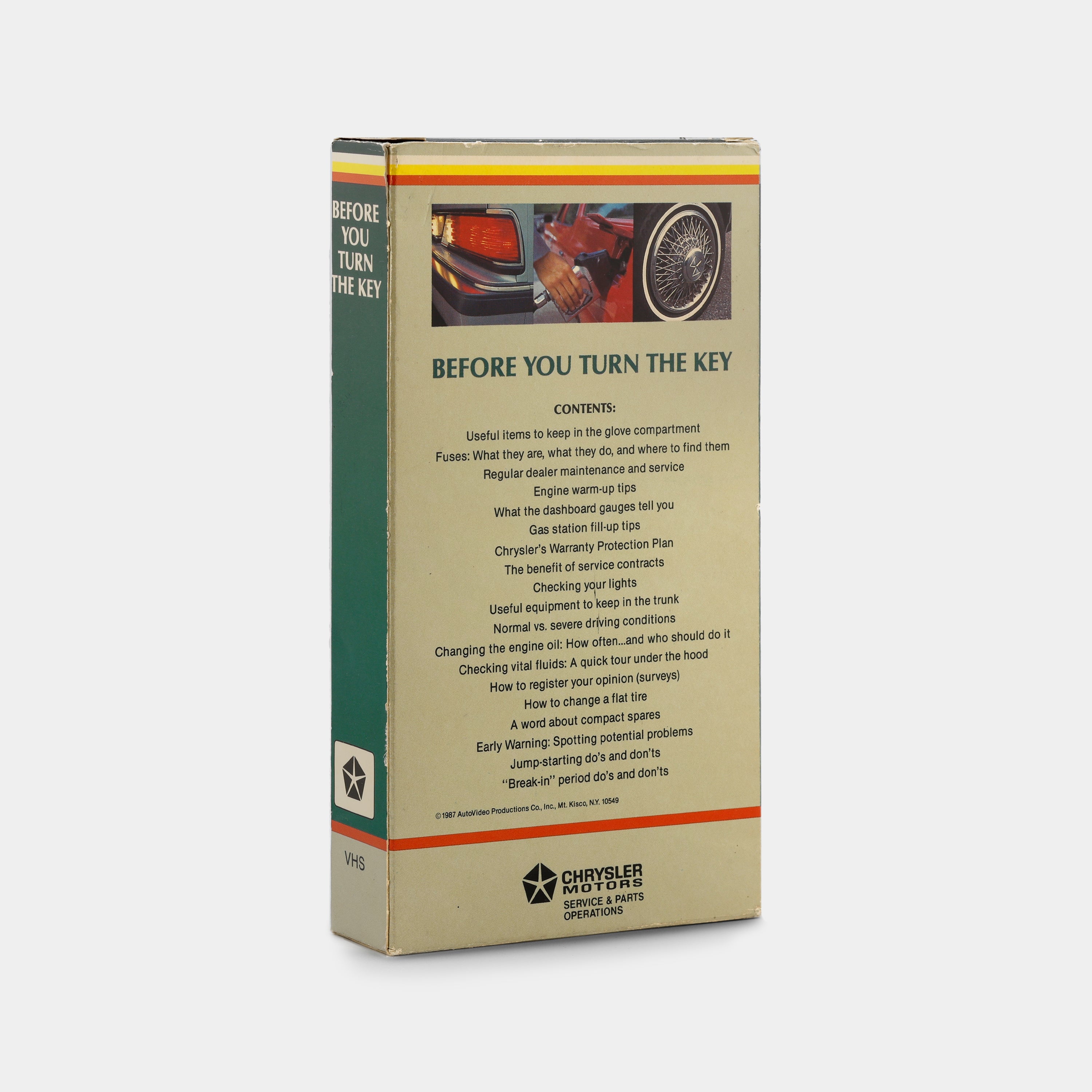 Before You Turn the Key VHS Tape
