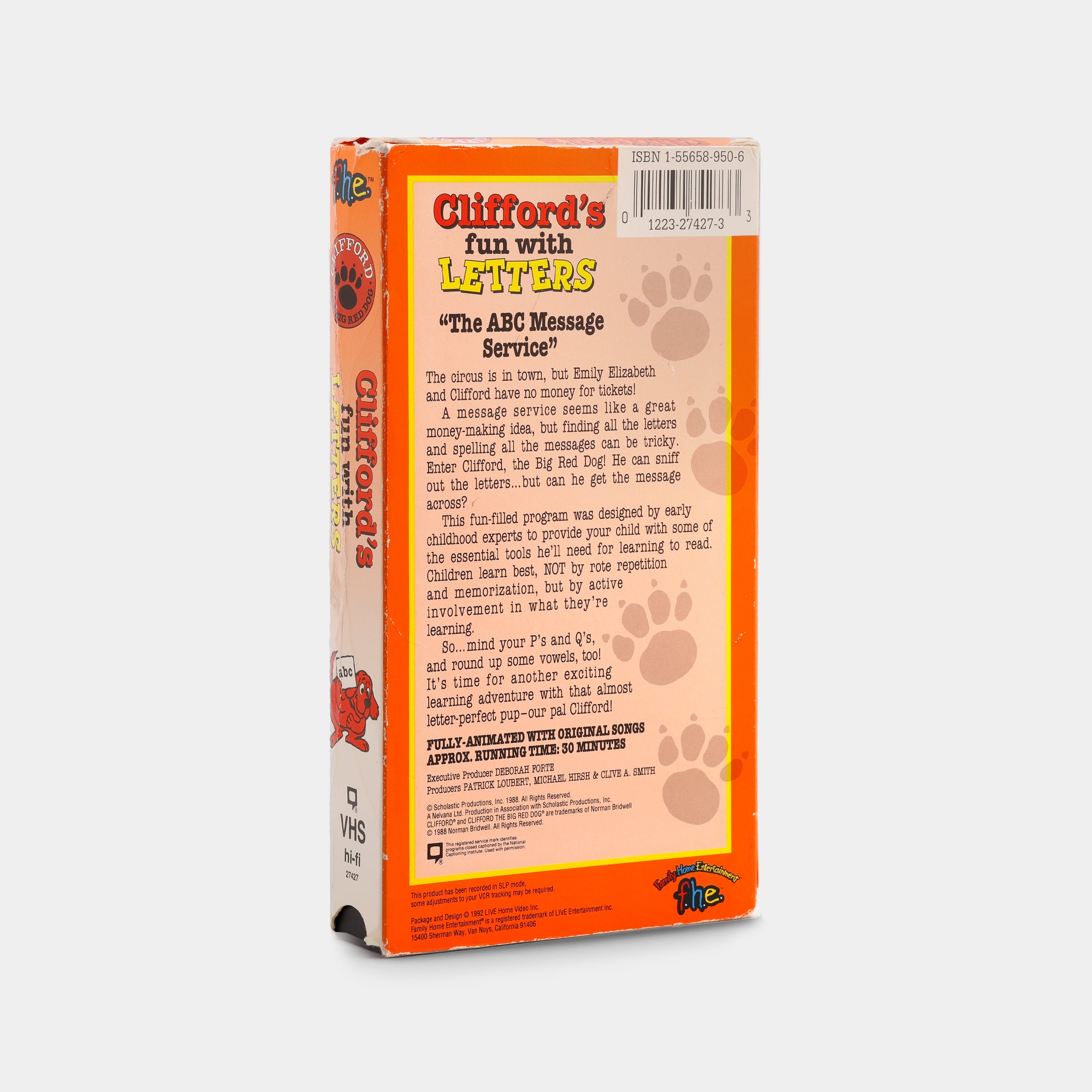 Clifford's Fun with Letters VHS Tape