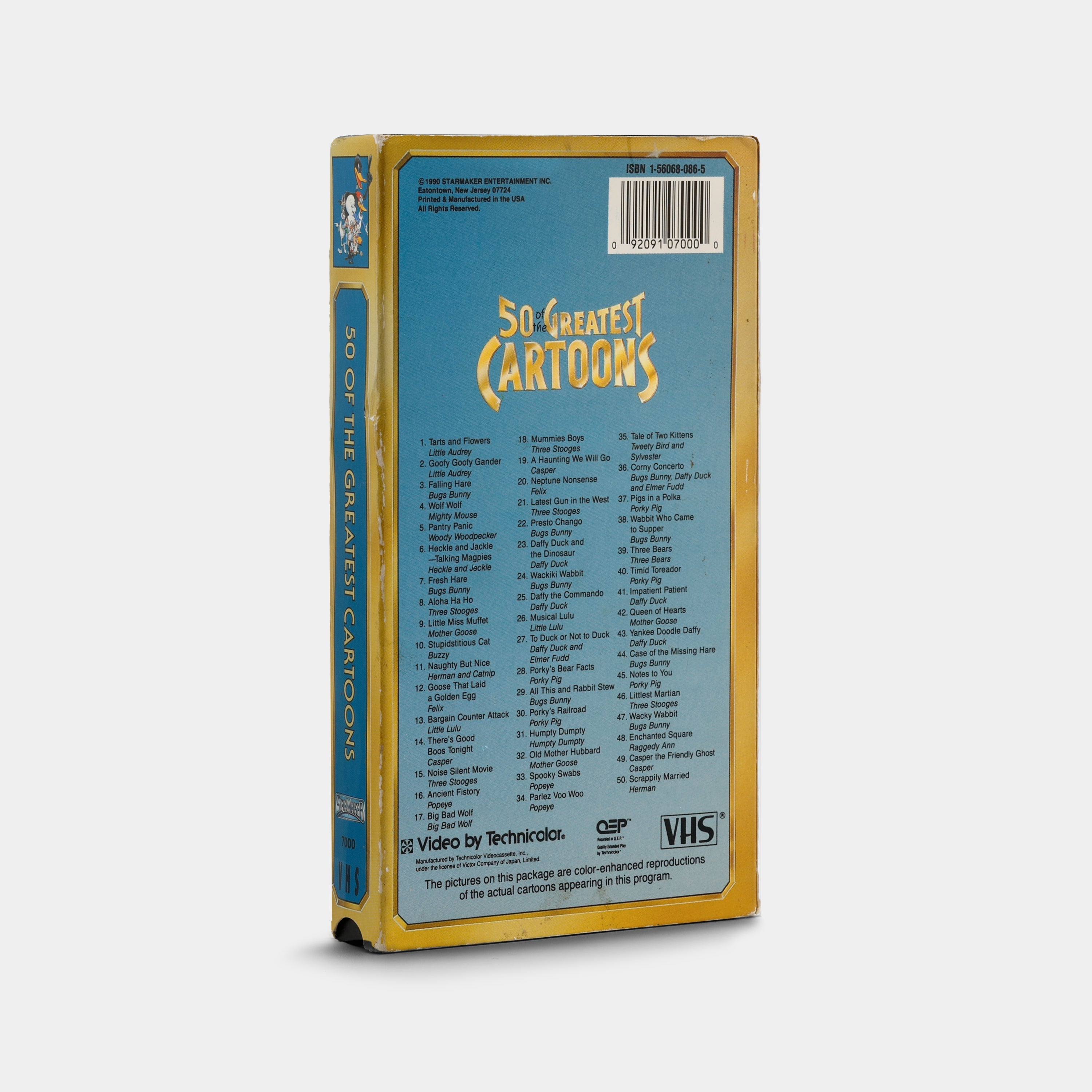 50 of the Greatest Cartoons VHS Tape