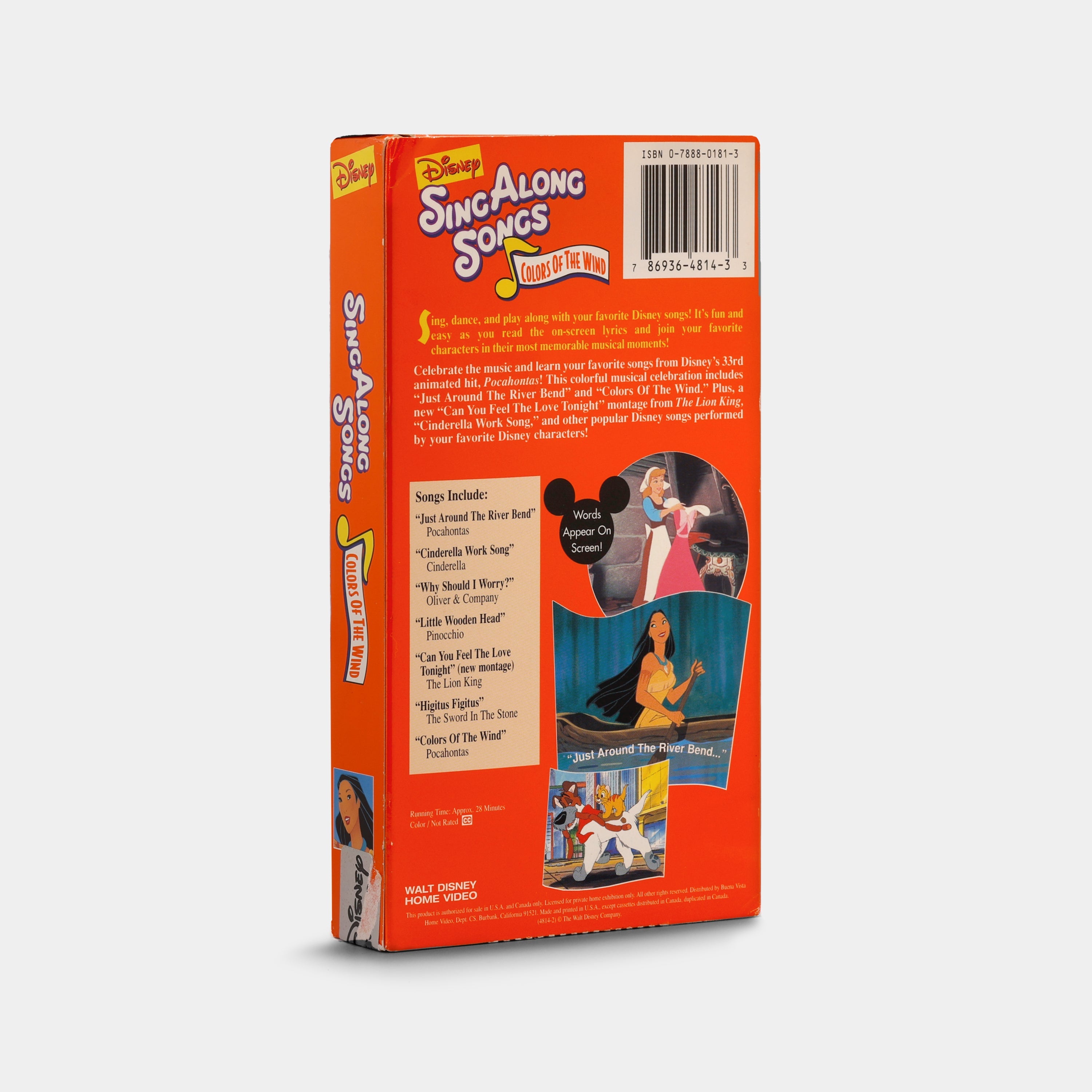 Disney Sing-Along Songs: Colors of the Wind VHS Tape