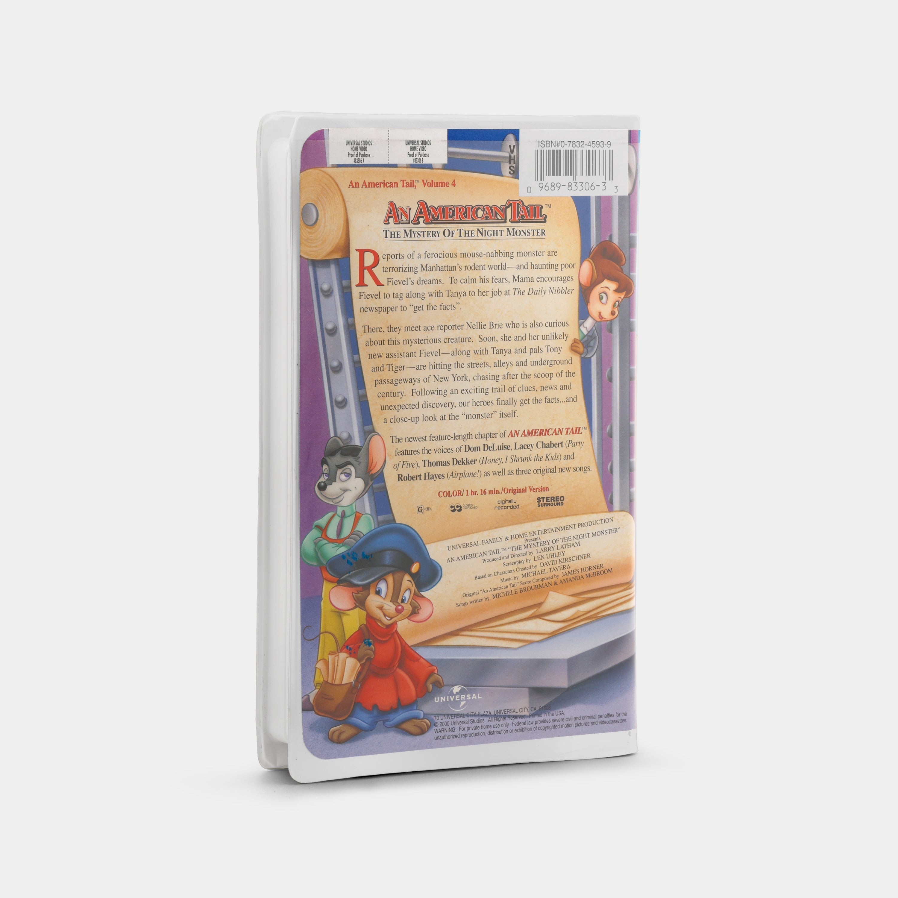 An American Tail: The Mystery of the Night Monster VHS Tape