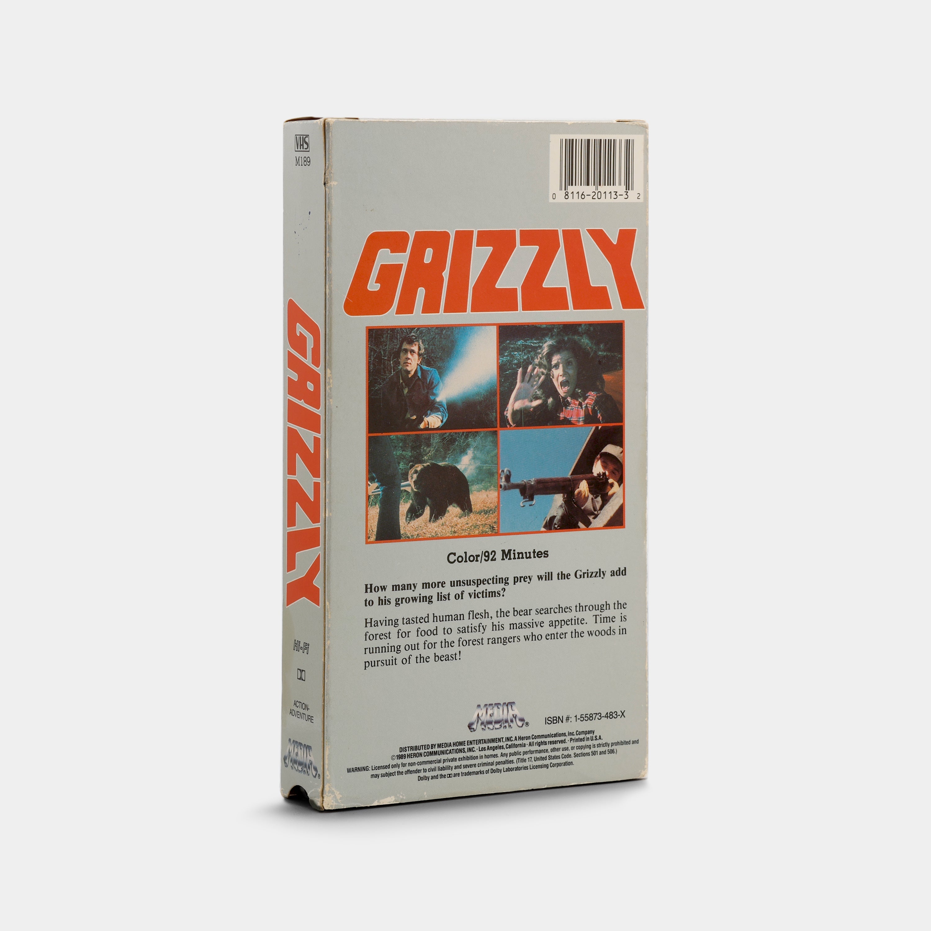 Grizzly VHS Tape