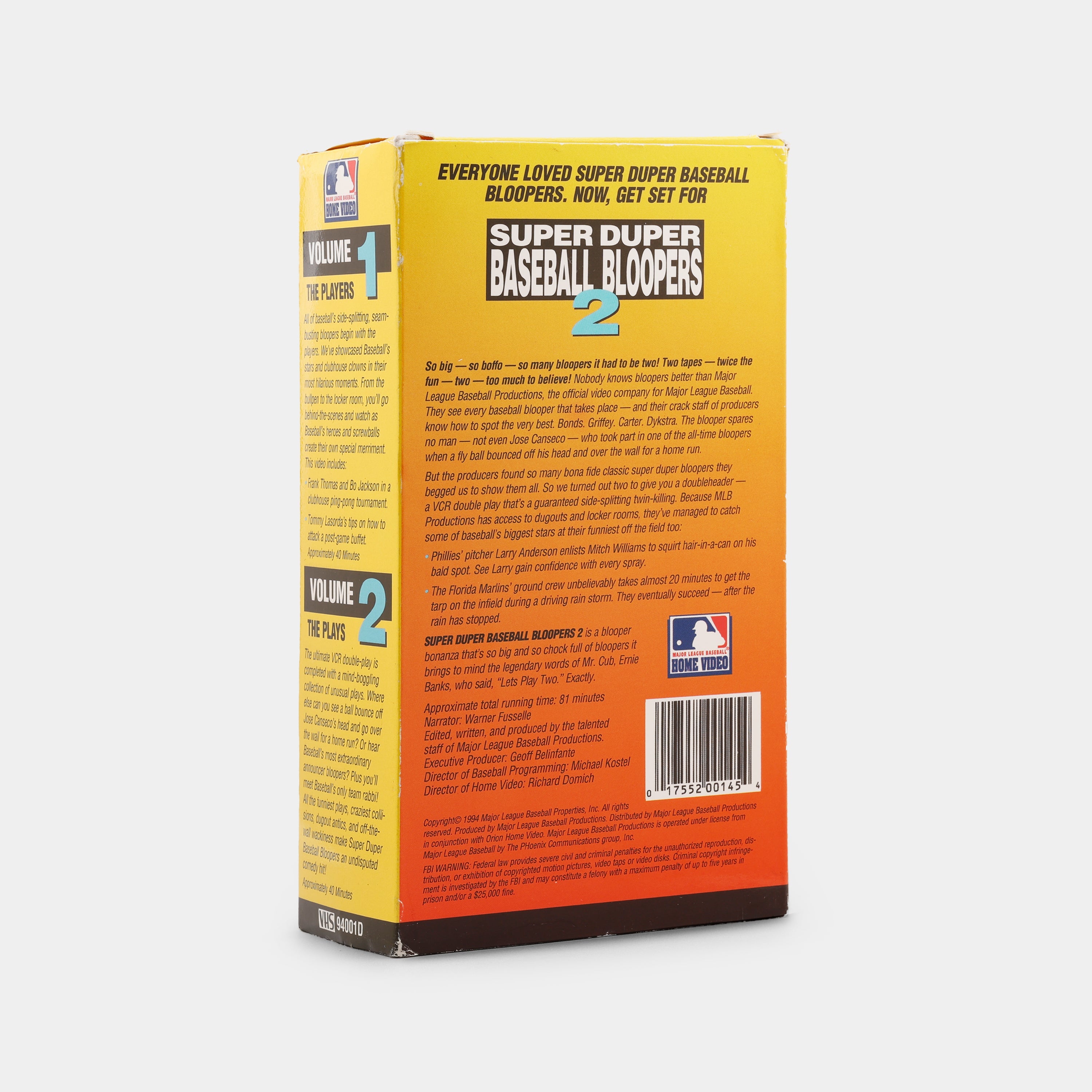 Super Duper Baseball Bloopers 2 VHS Tape Set