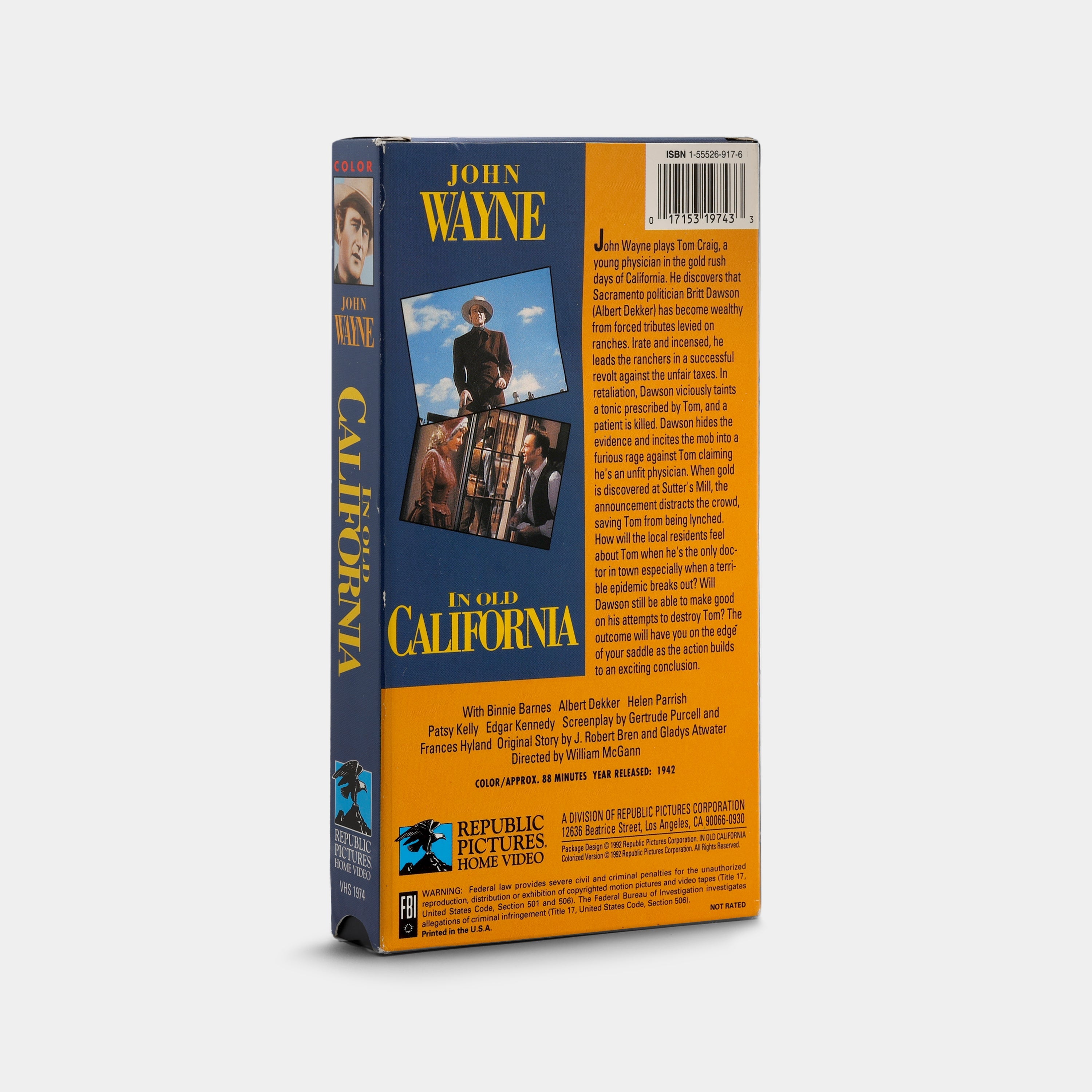 In Old California VHS Tape