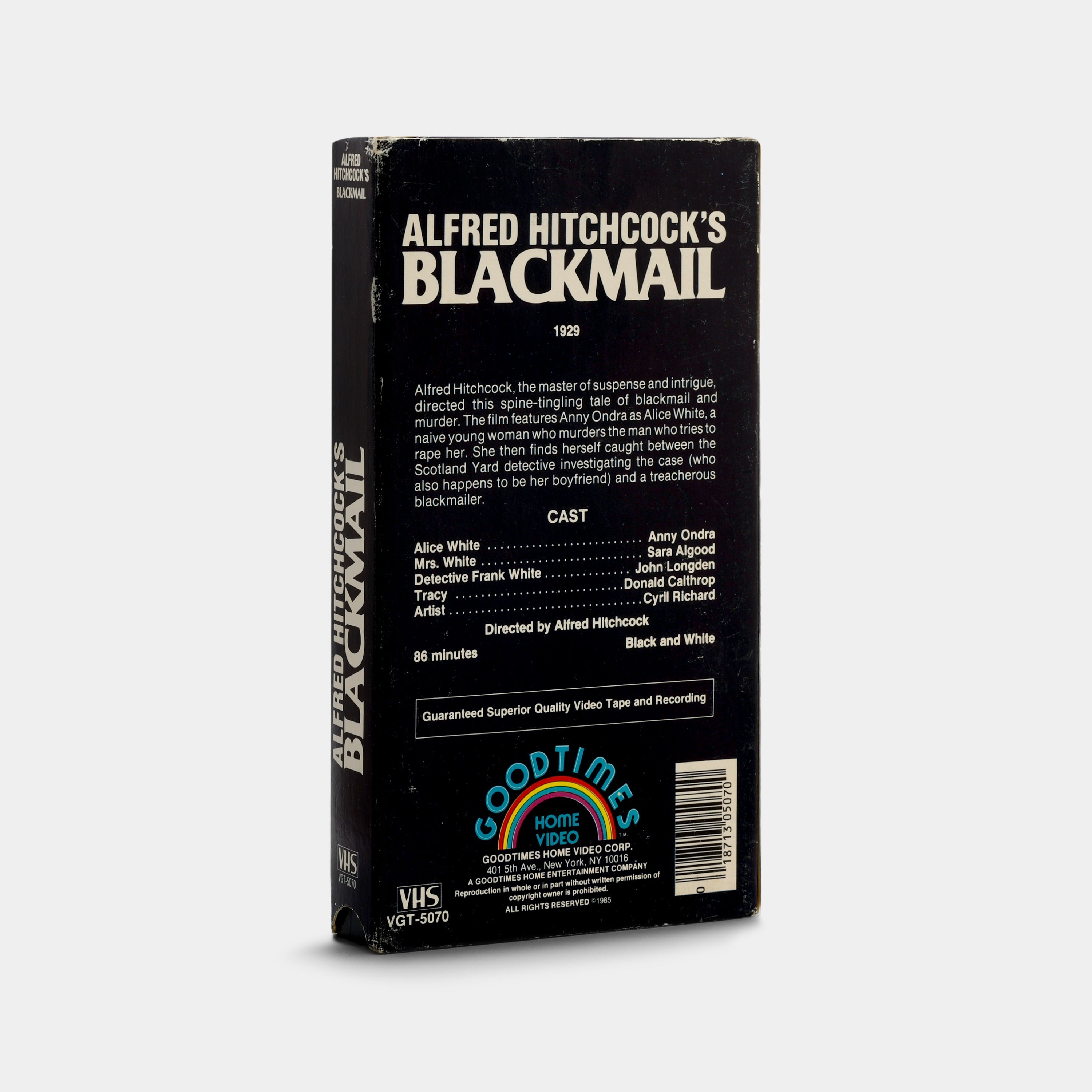 Blackmail VHS Tape