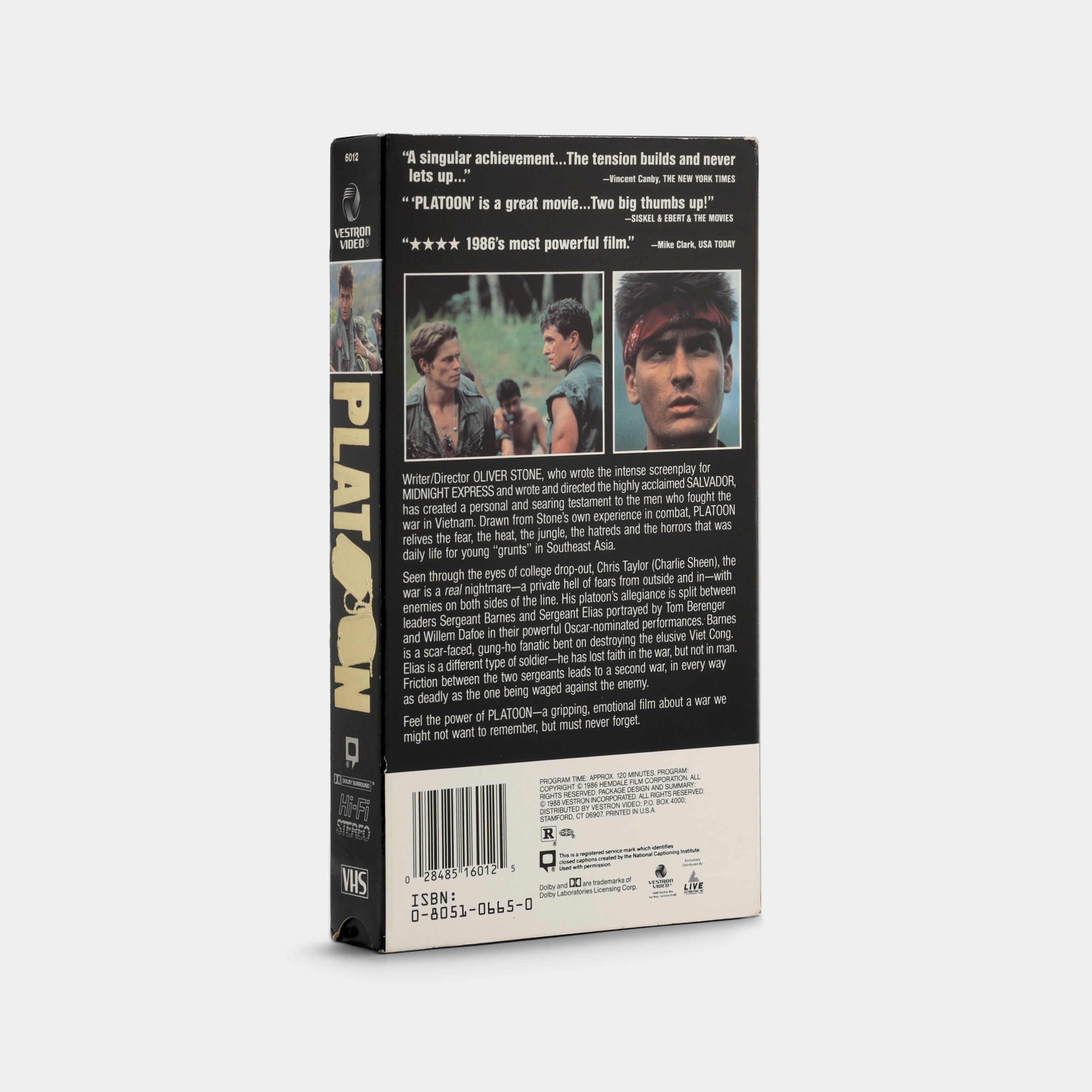 Platoon VHS Tape