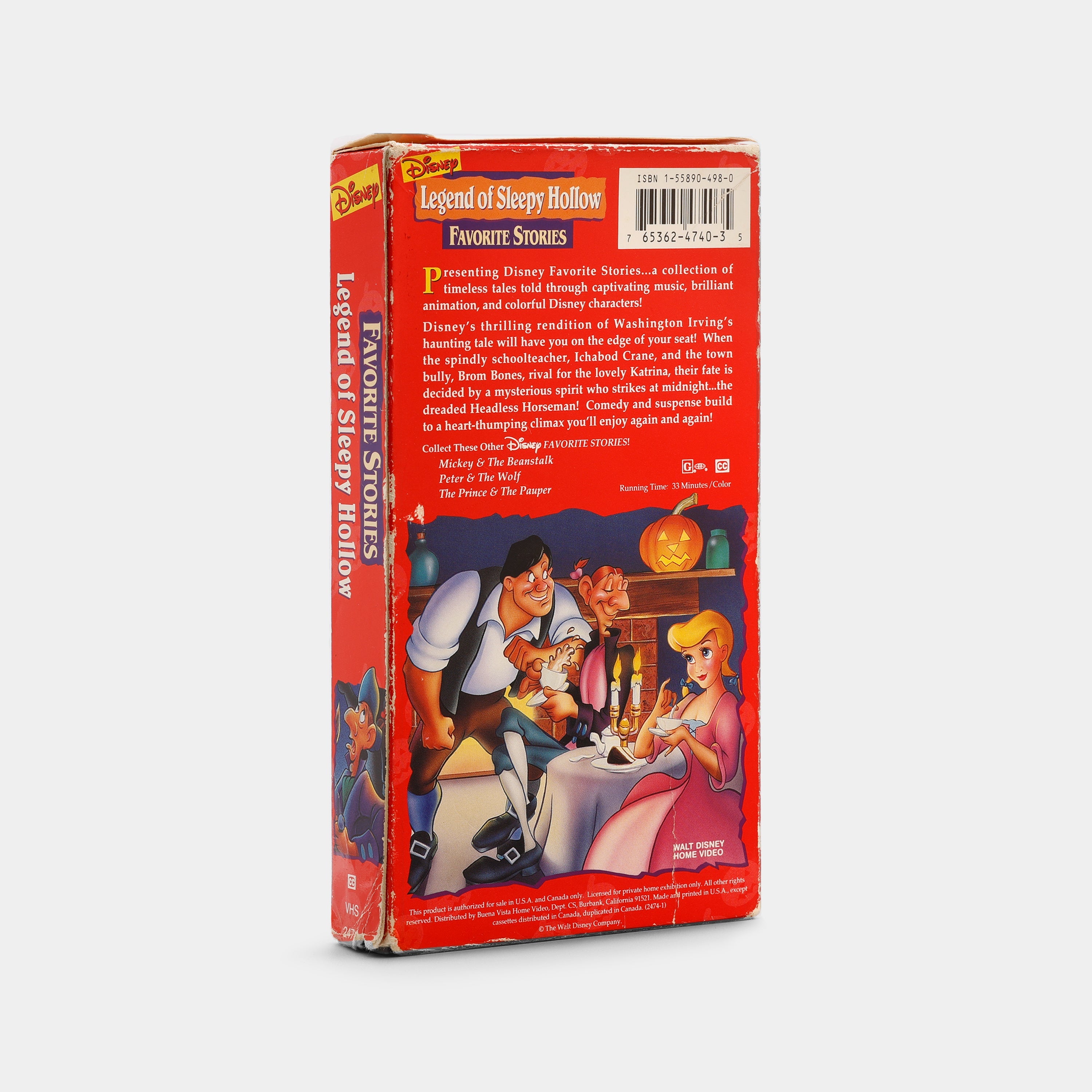 Disney: The Legend of Sleepy Hollow VHS Tape