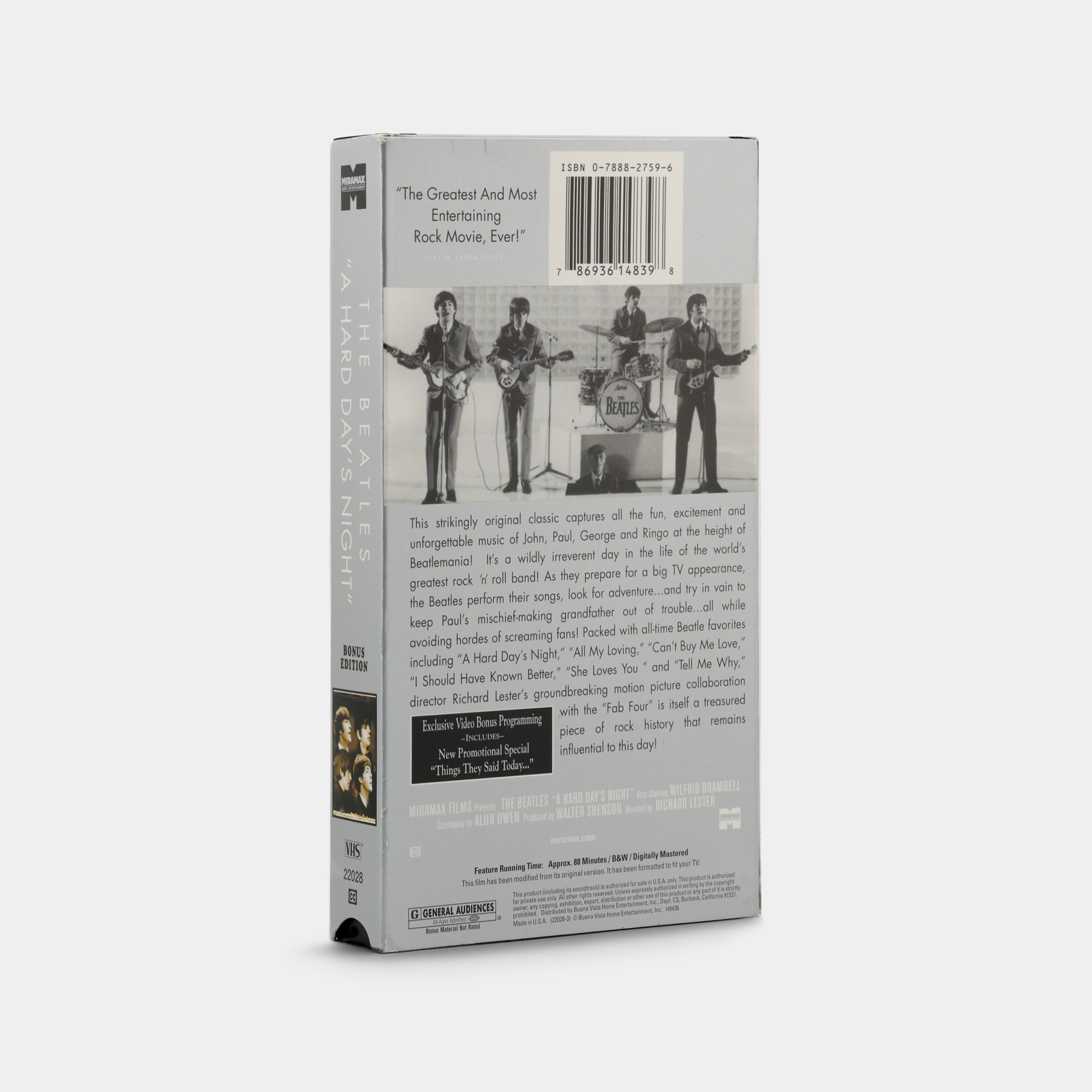 A Hard Day’s Night (Bonus Edition) VHS Tape