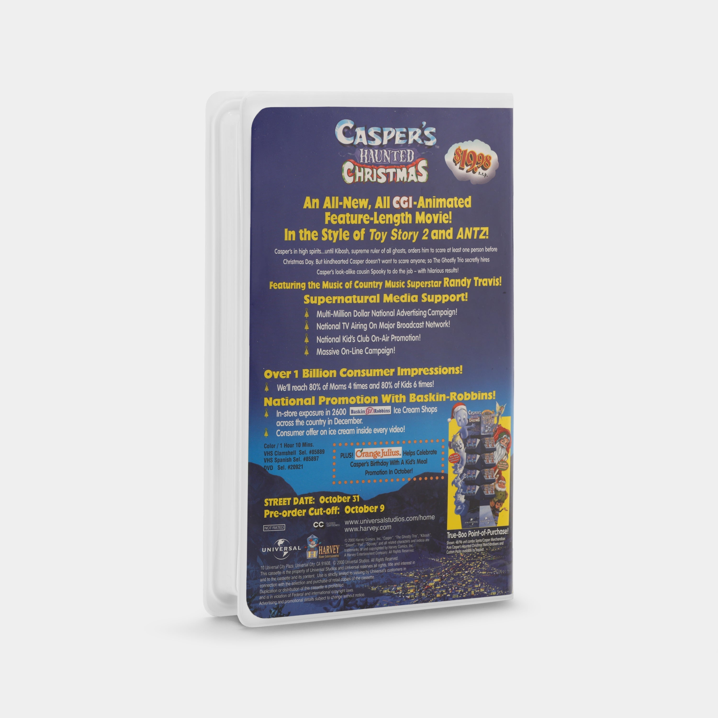 Casper's Haunted Christmas VHS Tape