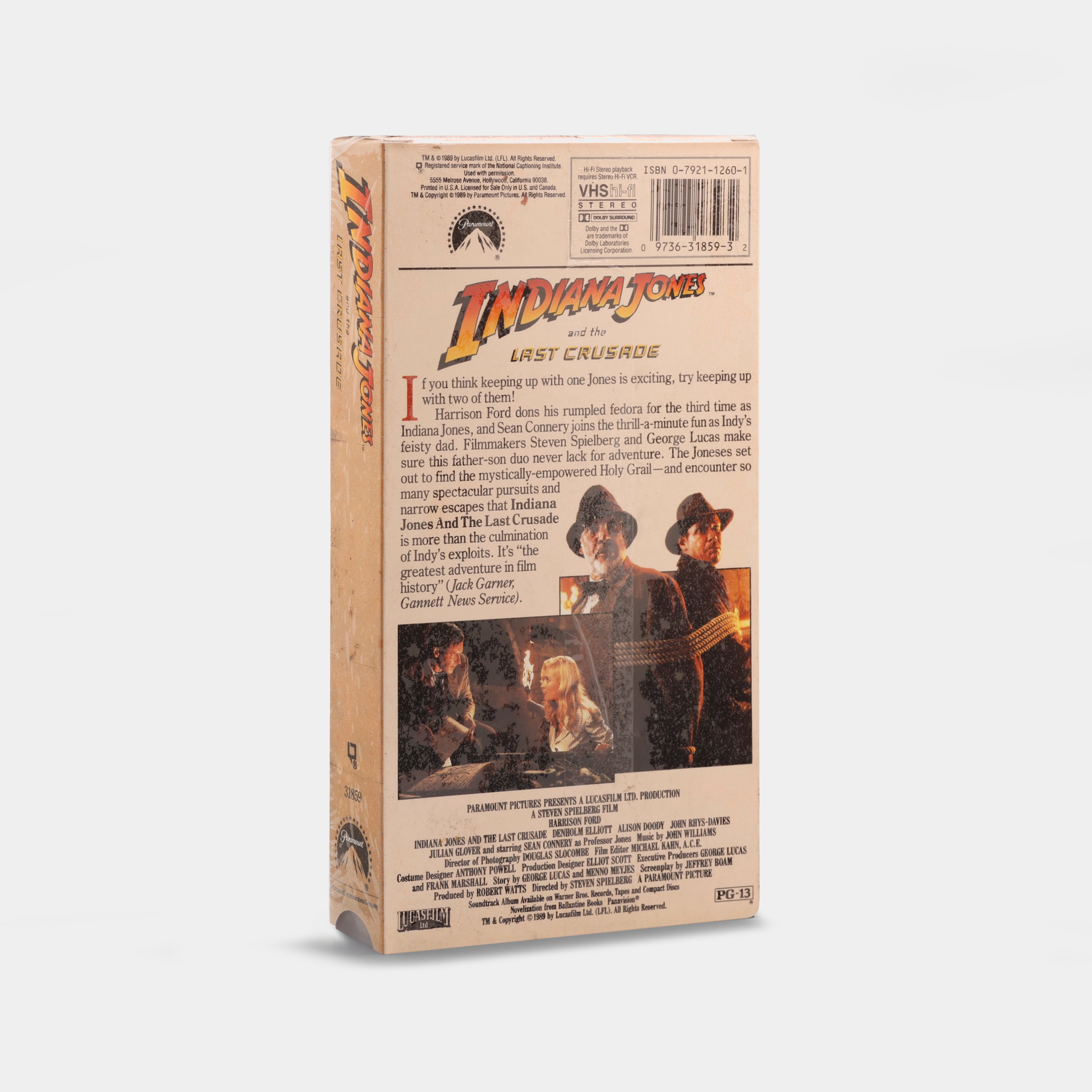 Indiana Jones and the Last Crusade (Sealed) VHS Tape