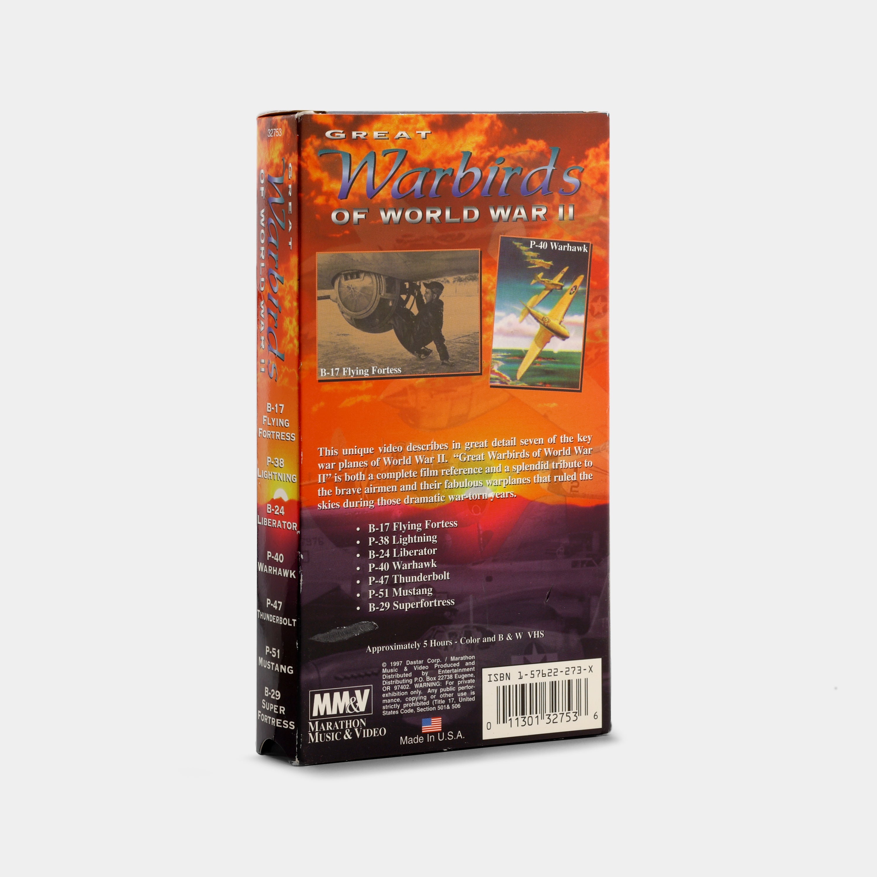 Great Warbirds of World War II VHS Tape