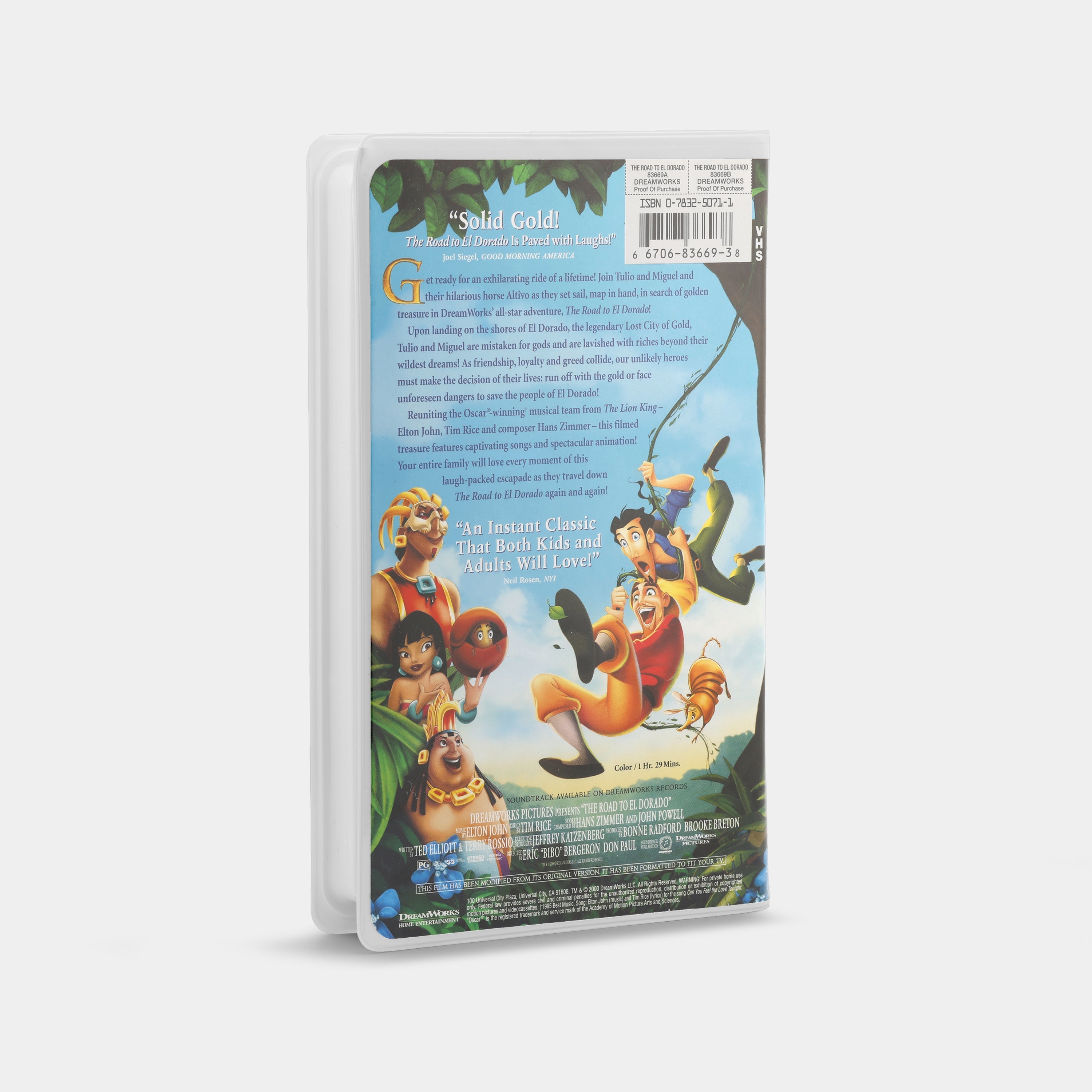 The Road to El Dorado VHS Tape