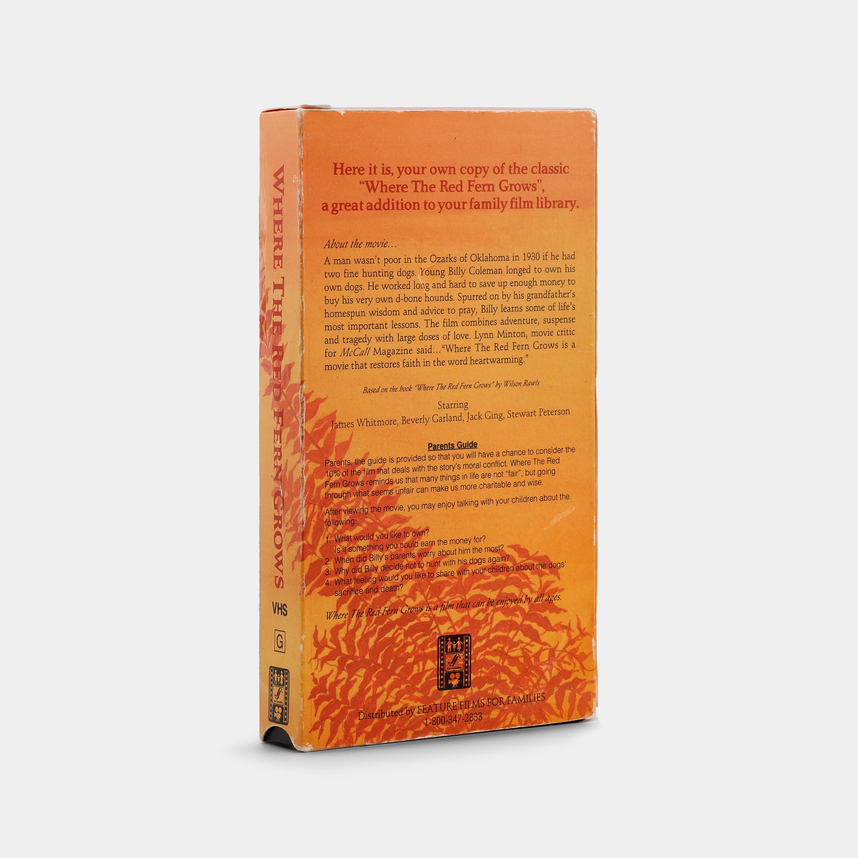 Where the Red Fern Grows VHS Tape