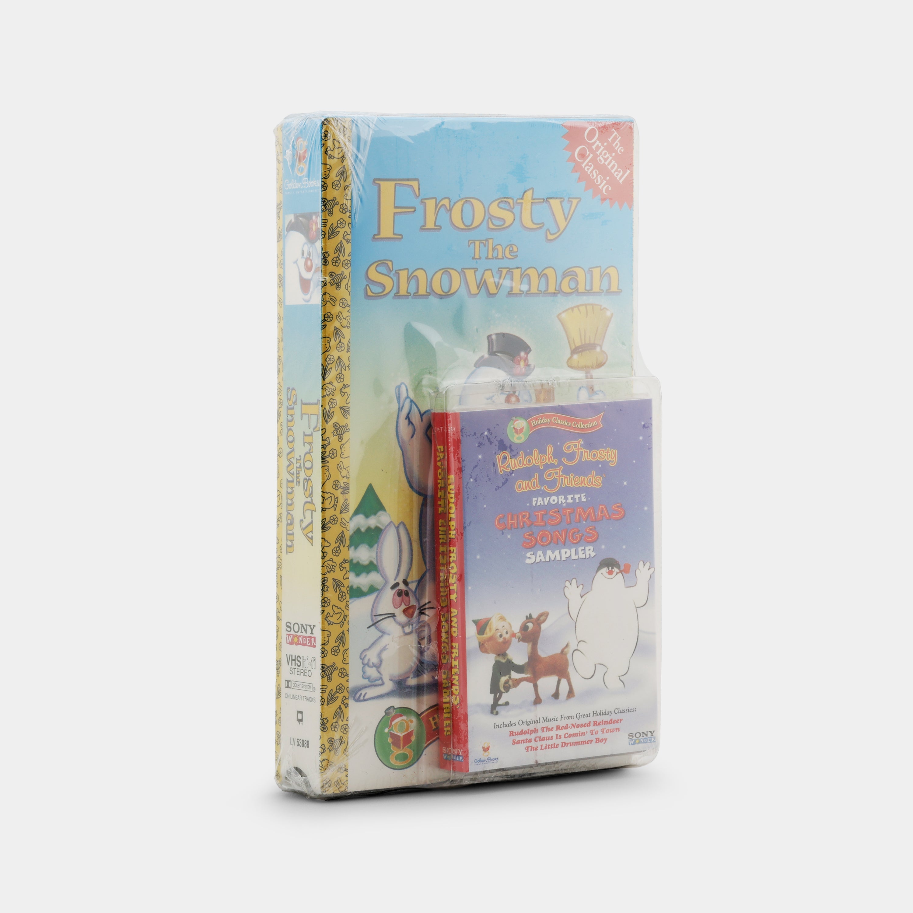 Frosty the Snowman (Sealed) VHS Tape with Christmas Song Sampler Cassette Tape