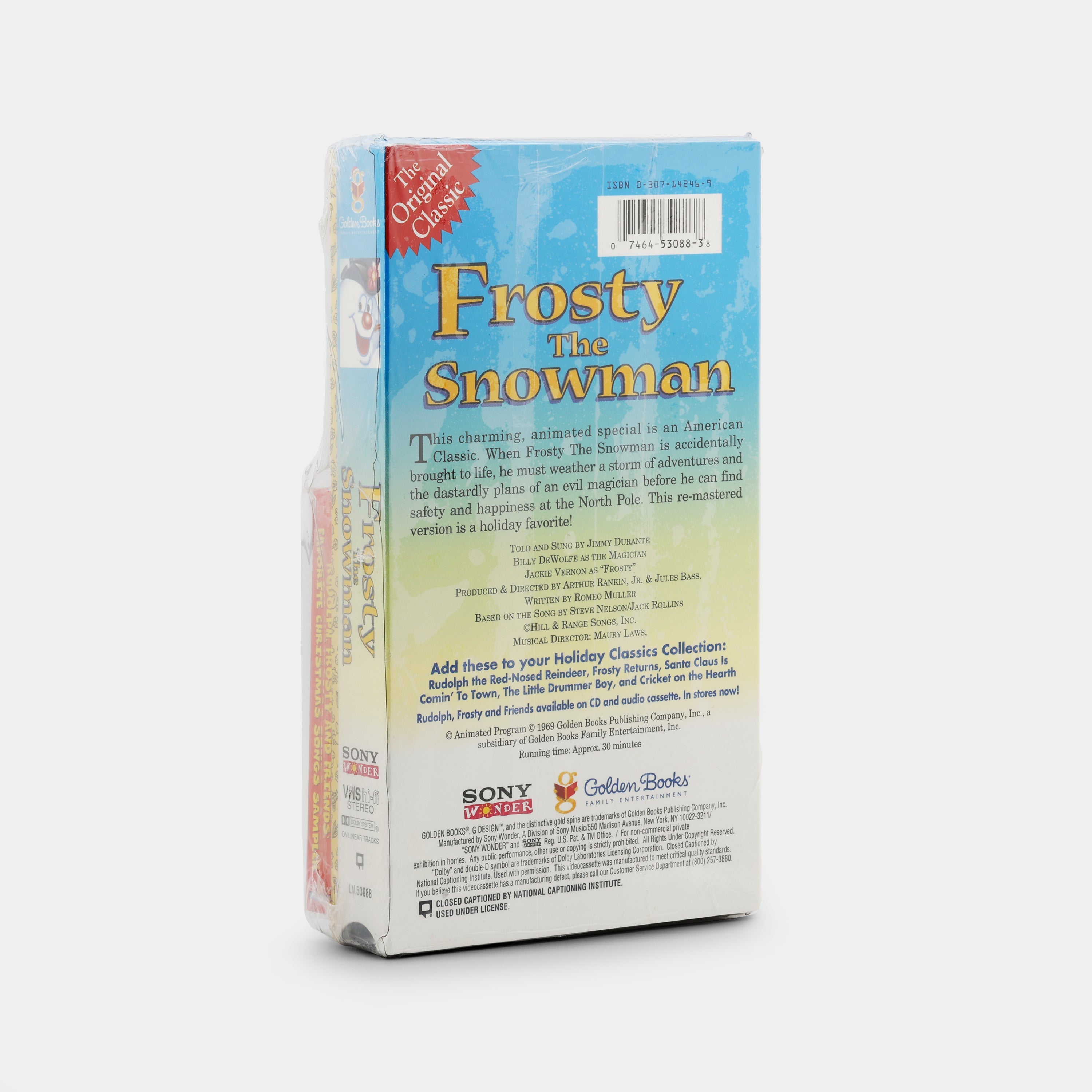 Frosty the Snowman (Sealed) VHS Tape with Christmas Song Sampler Cassette Tape