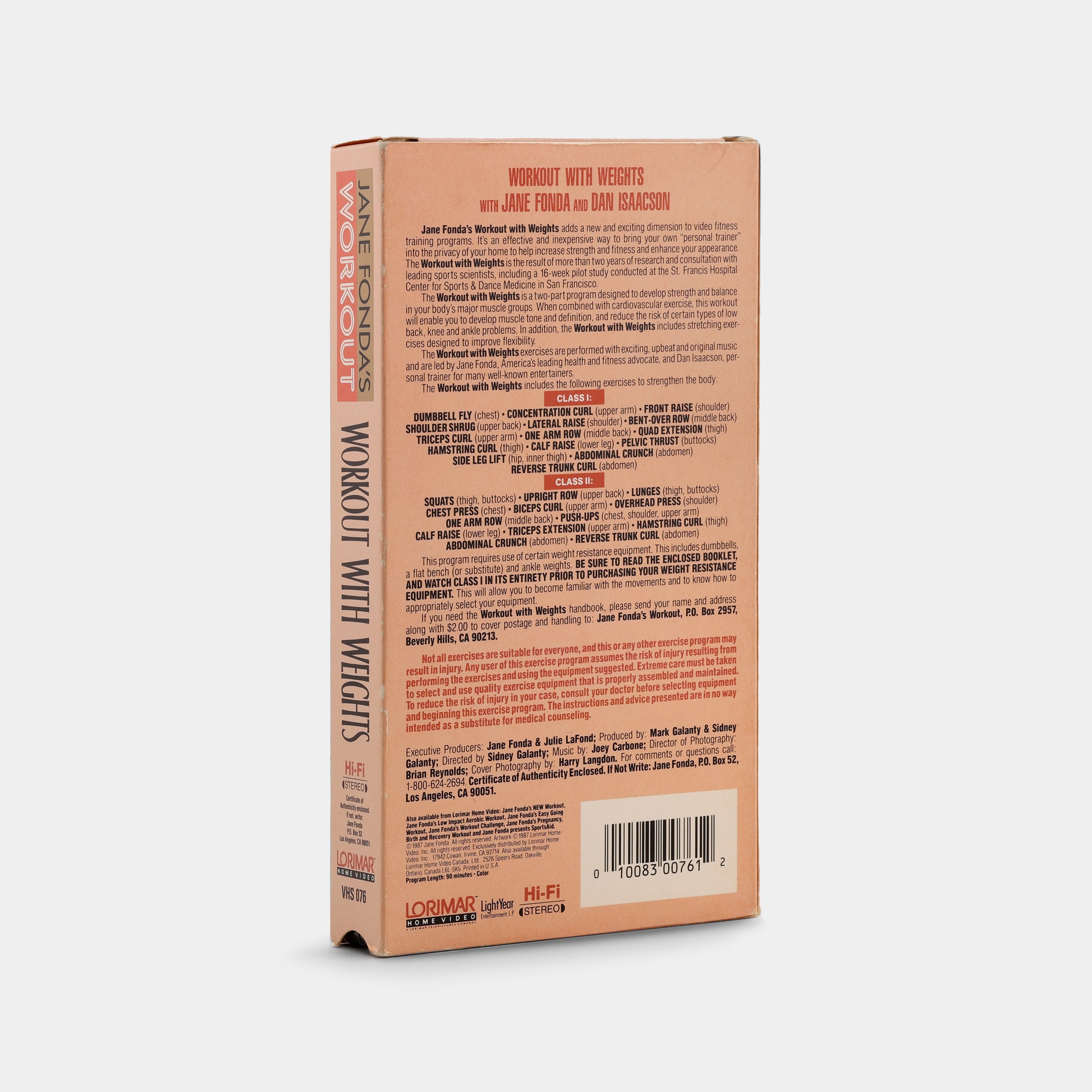 Jane Fonda's Workout with Weights VHS Tape