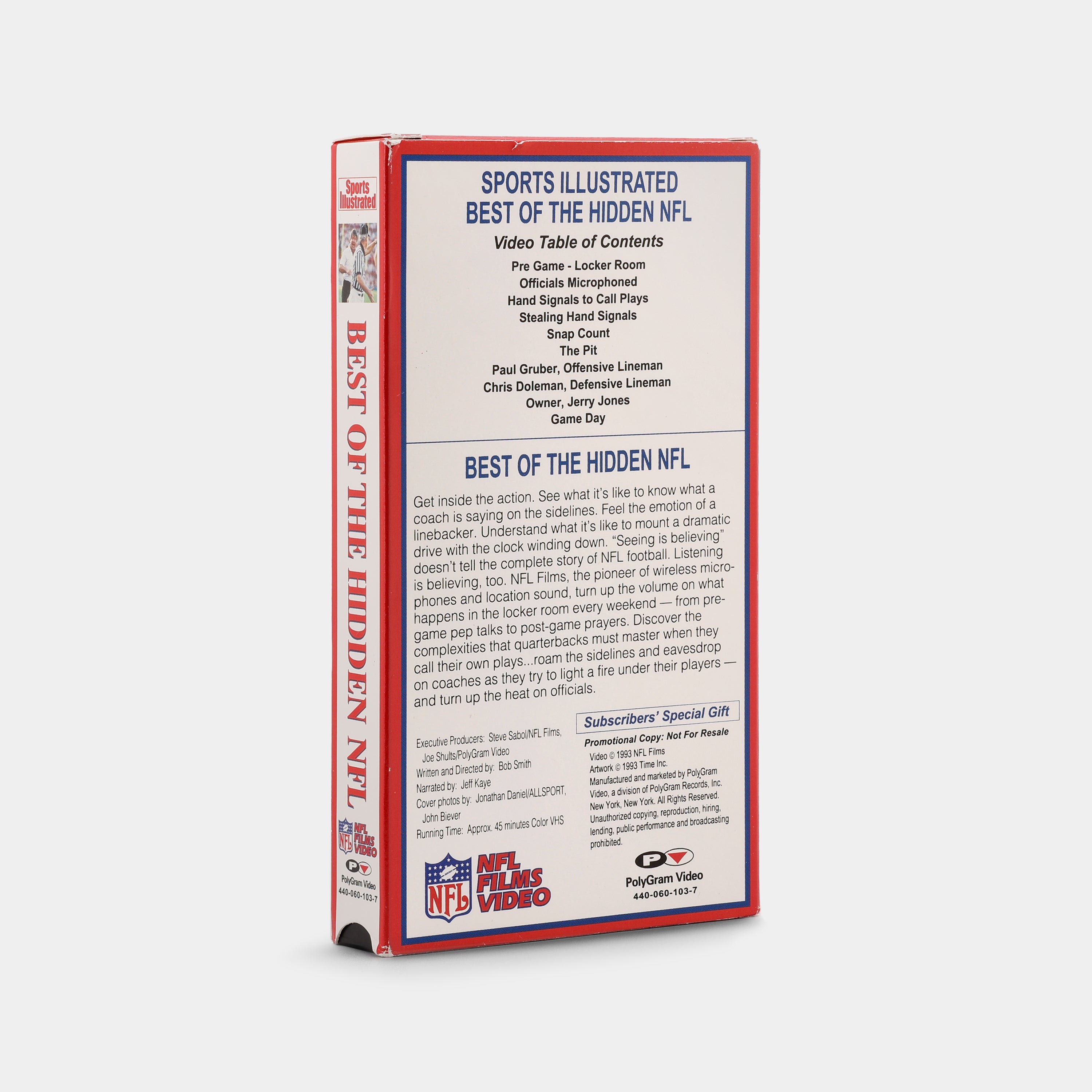 Sports Illustrated: Best of the Hidden NFL VHS Tape