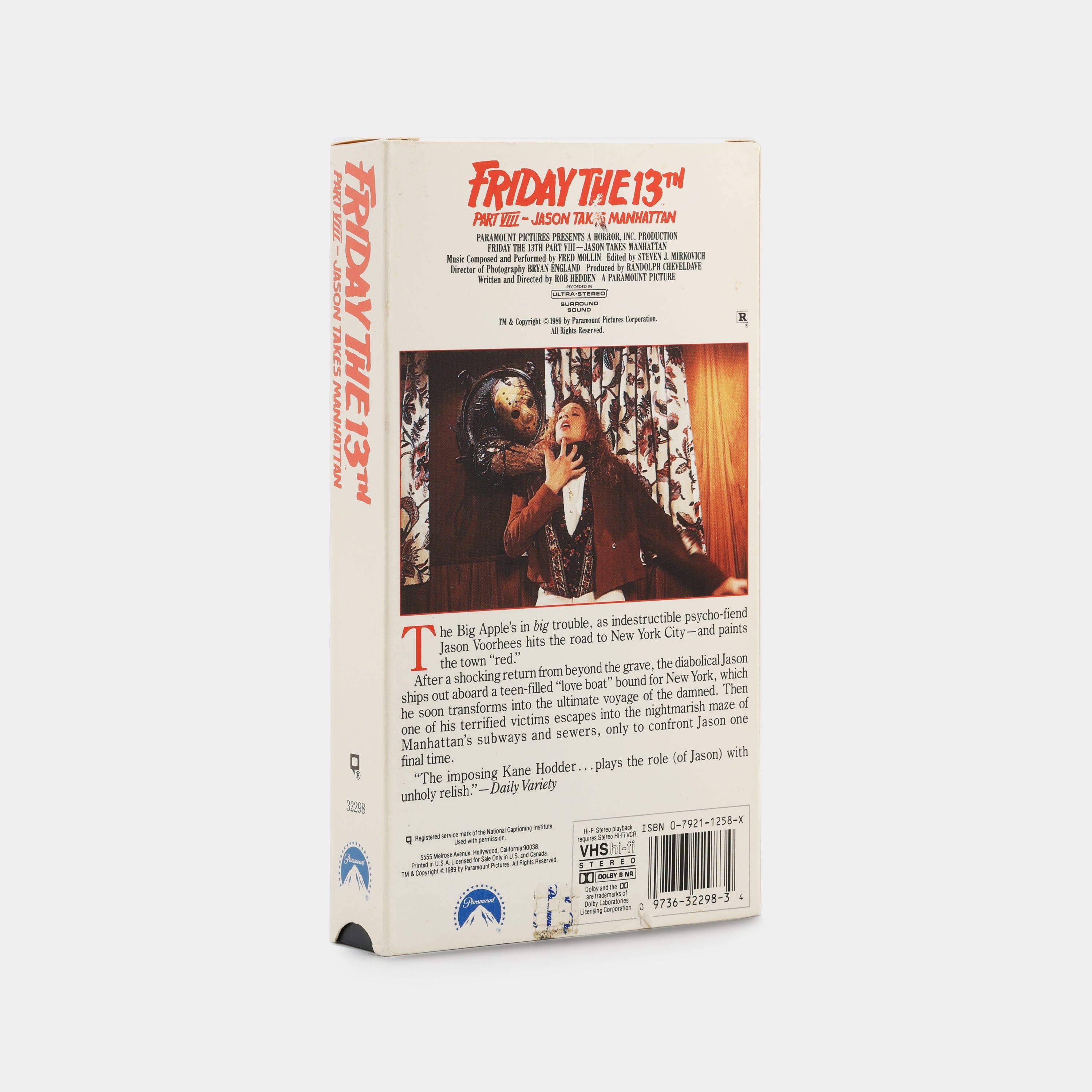 Friday the 13th Part VIII: Jason Takes Manhattan VHS Tape