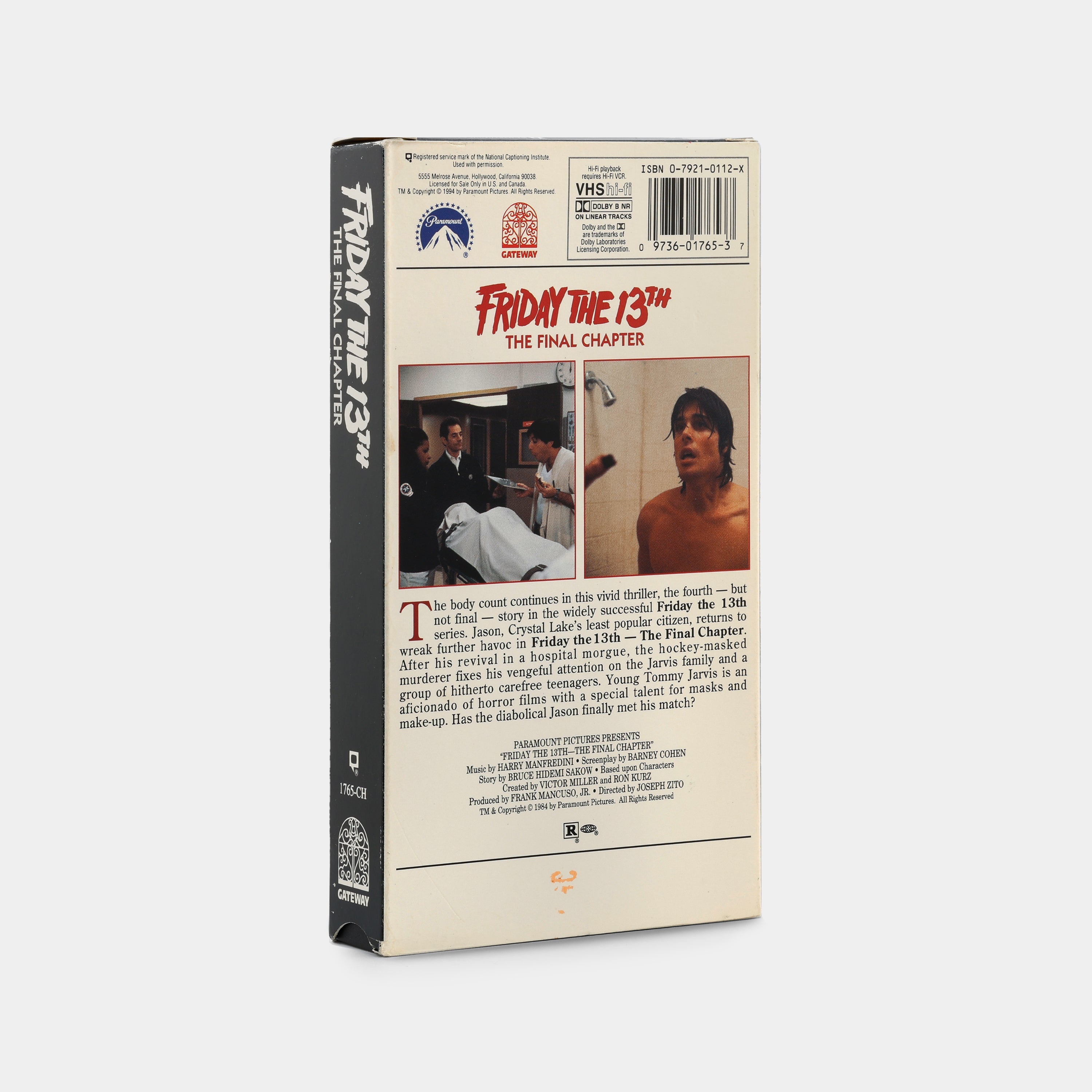 Friday the 13th: The Final Chapter VHS Tape