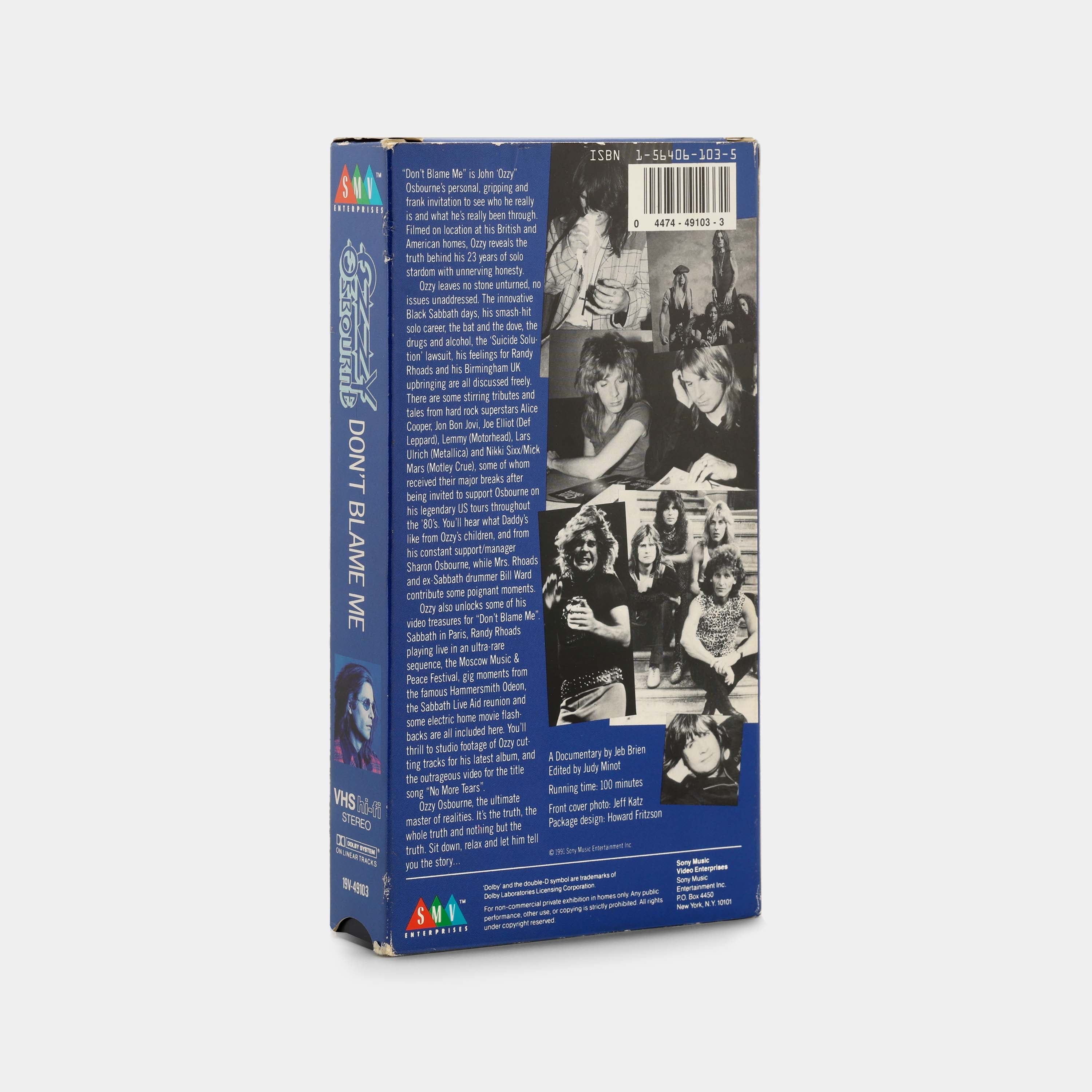 Ozzy Osbourne: Don't Blame Me VHS Tape