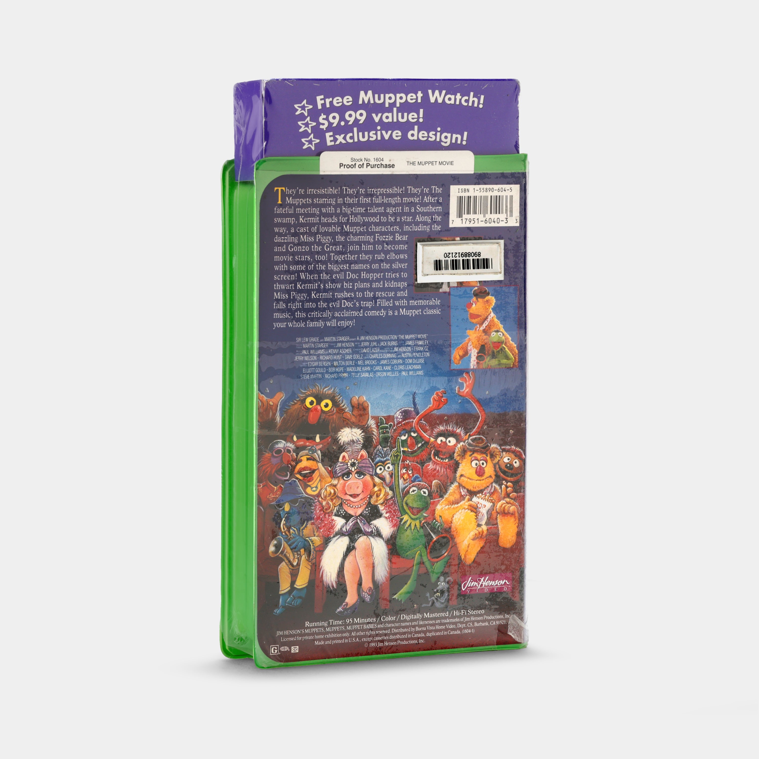 The Muppet Movie (Sealed) VHS Tape and Promotional Watch