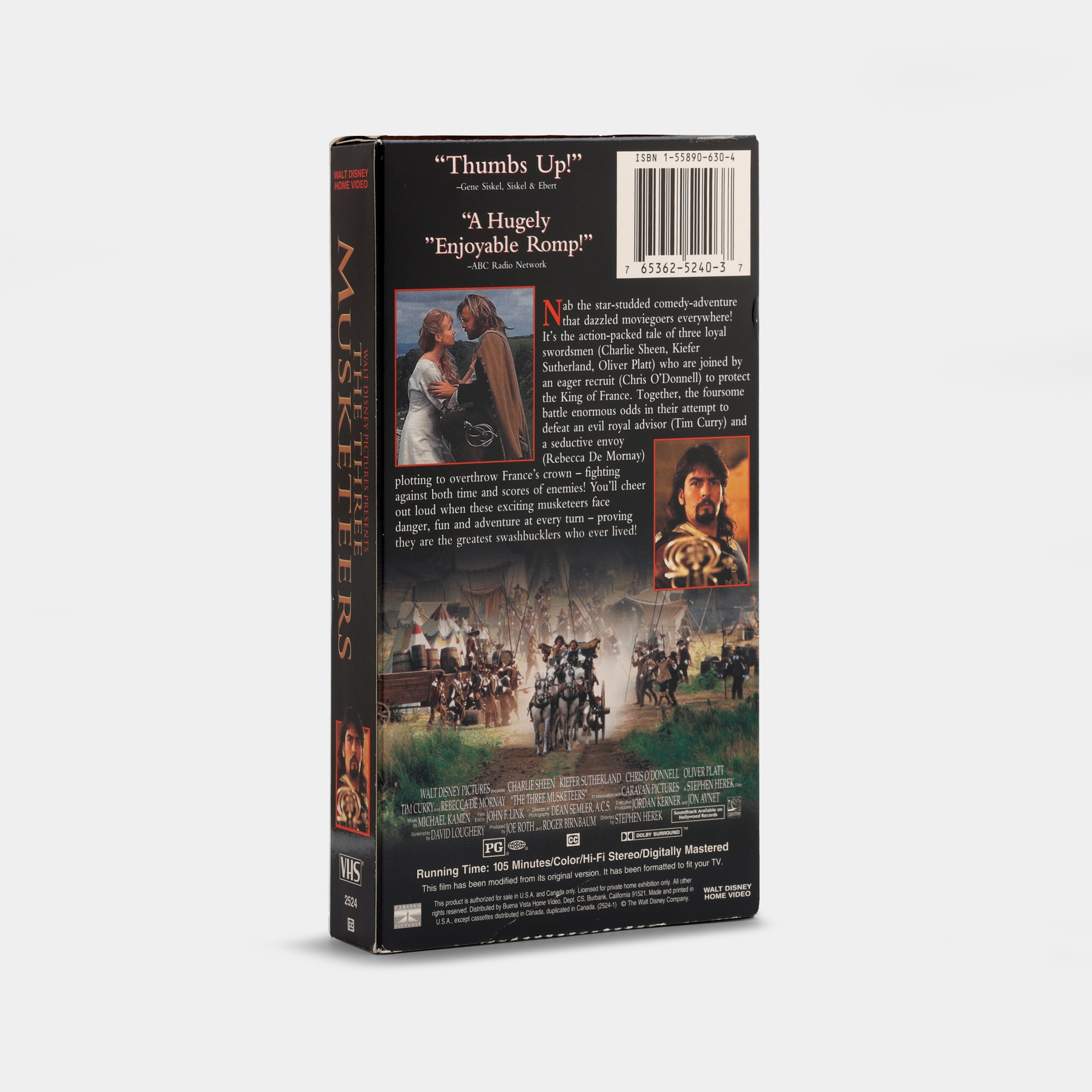 The Three Musketeers VHS Tape