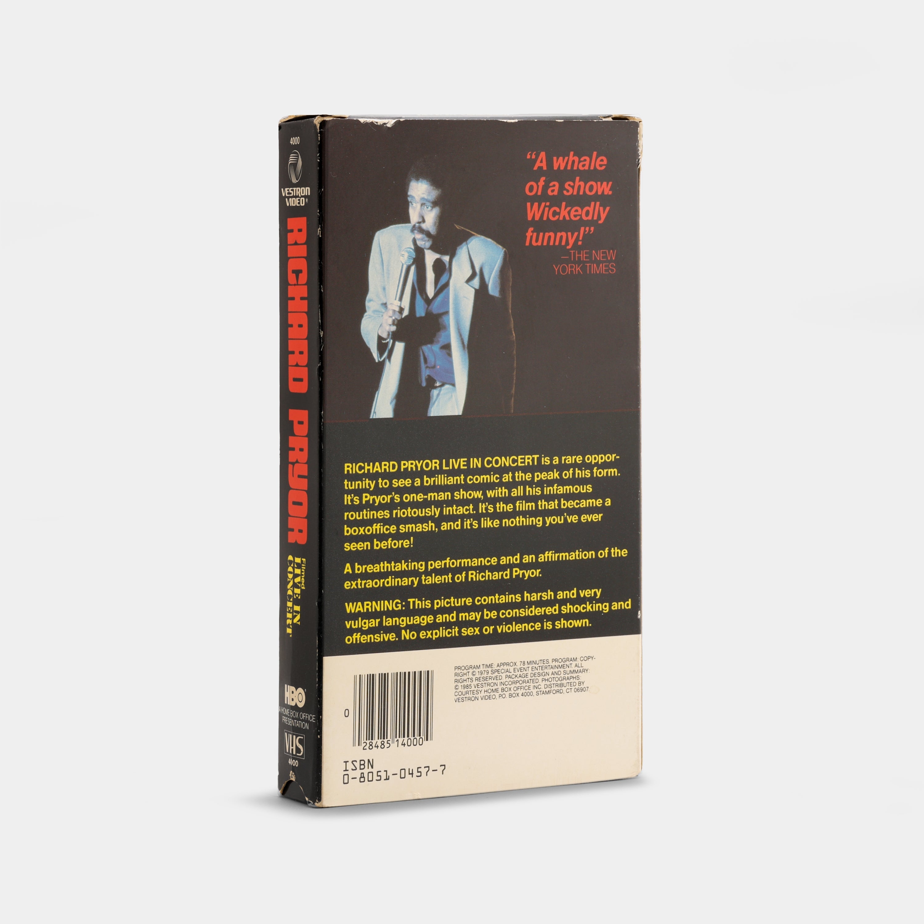 Richard Pryor: Live In Concert VHS Tape