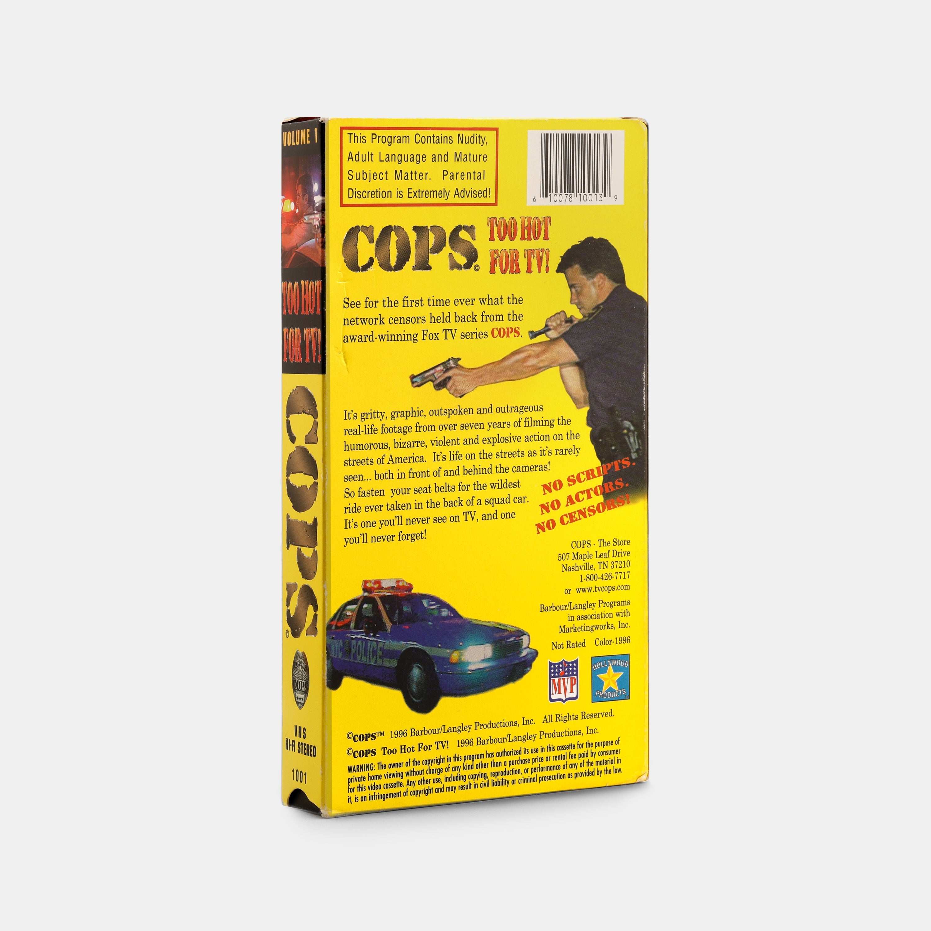 Cops: Too Hot for TV! VHS Tape