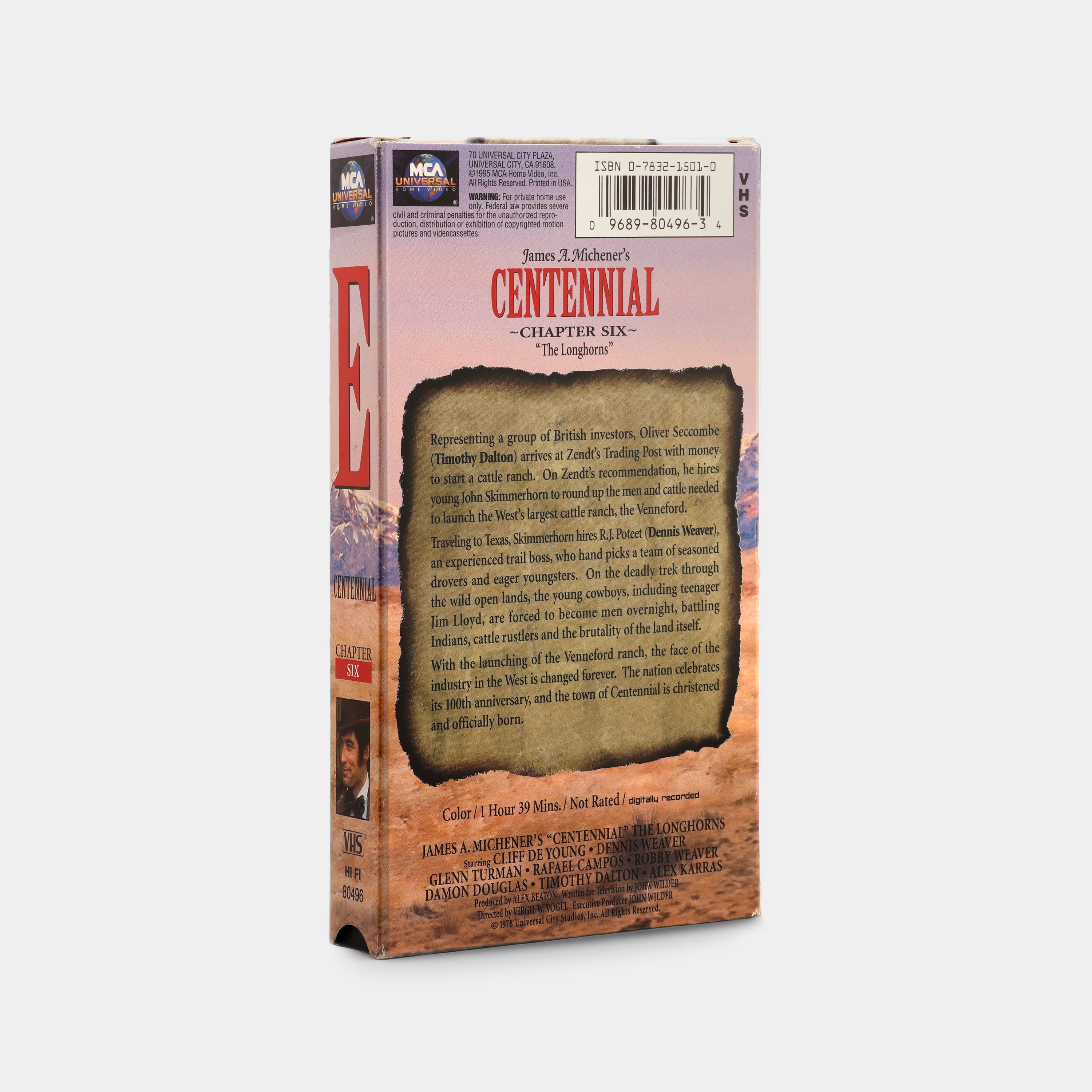 Centennial: Chapter Six - The Longhorns VHS Tape