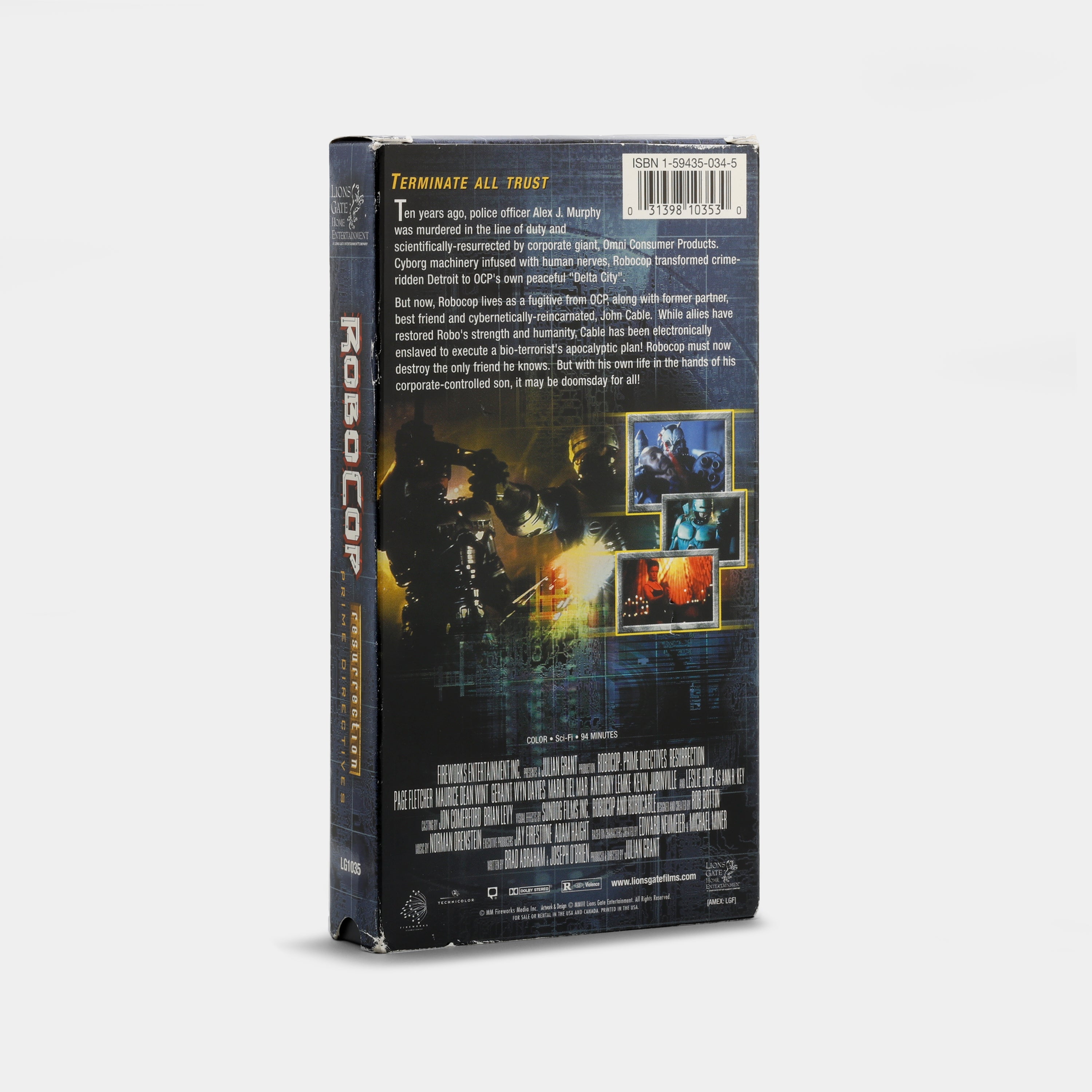 RoboCop: Prime Directives – Resurrection VHS Tape