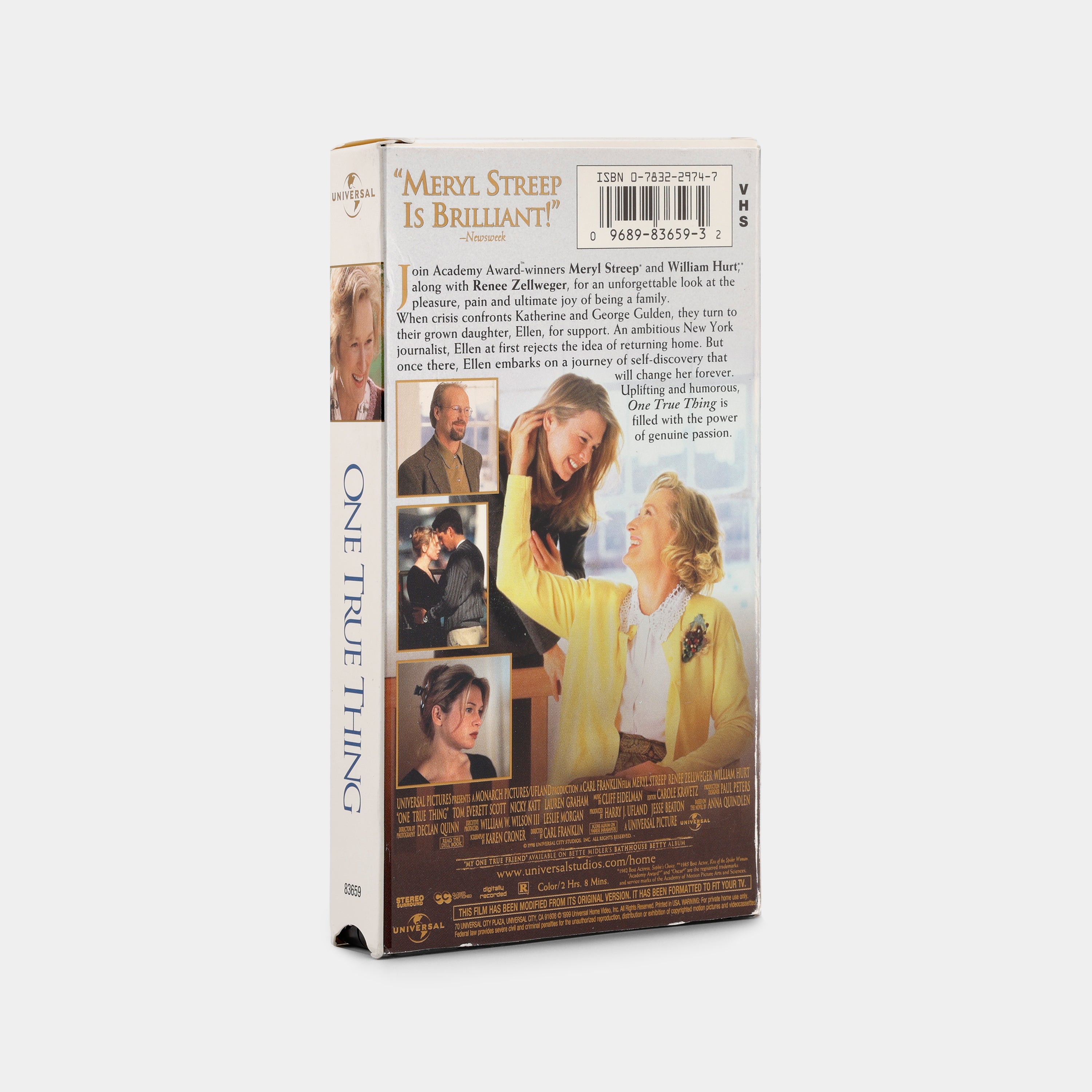 One True Thing VHS Tape