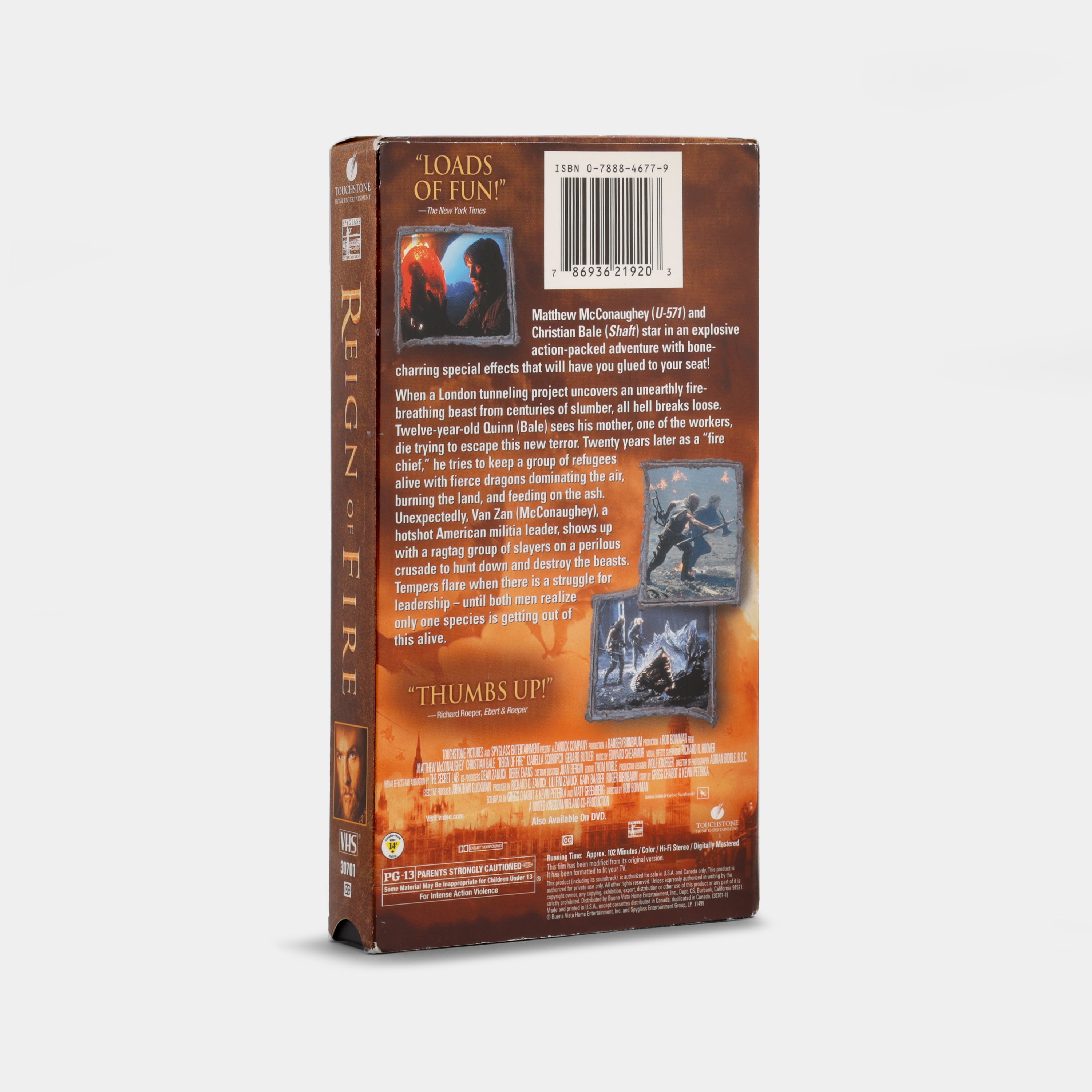 Reign of Fire VHS Tape