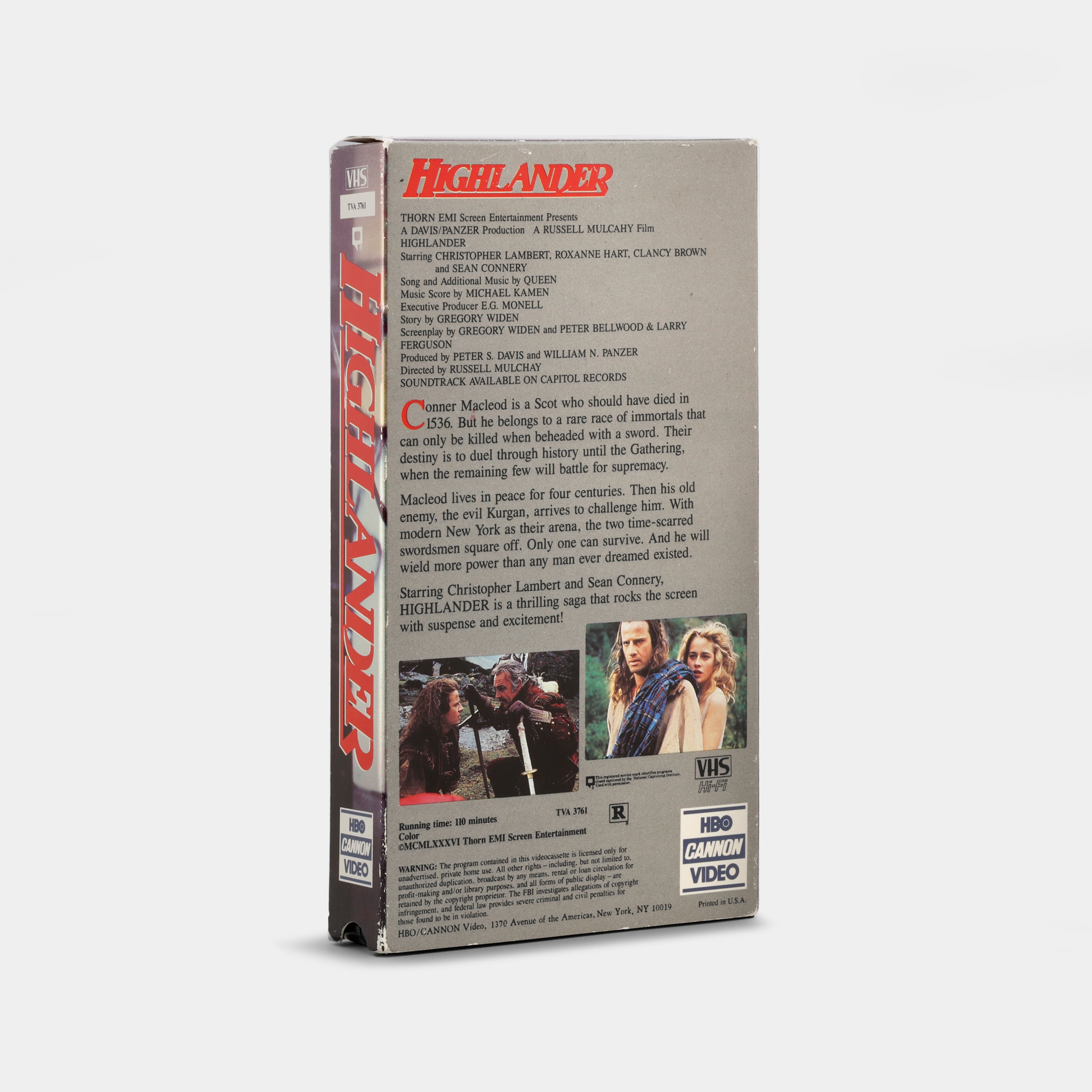 Highlander VHS Tape