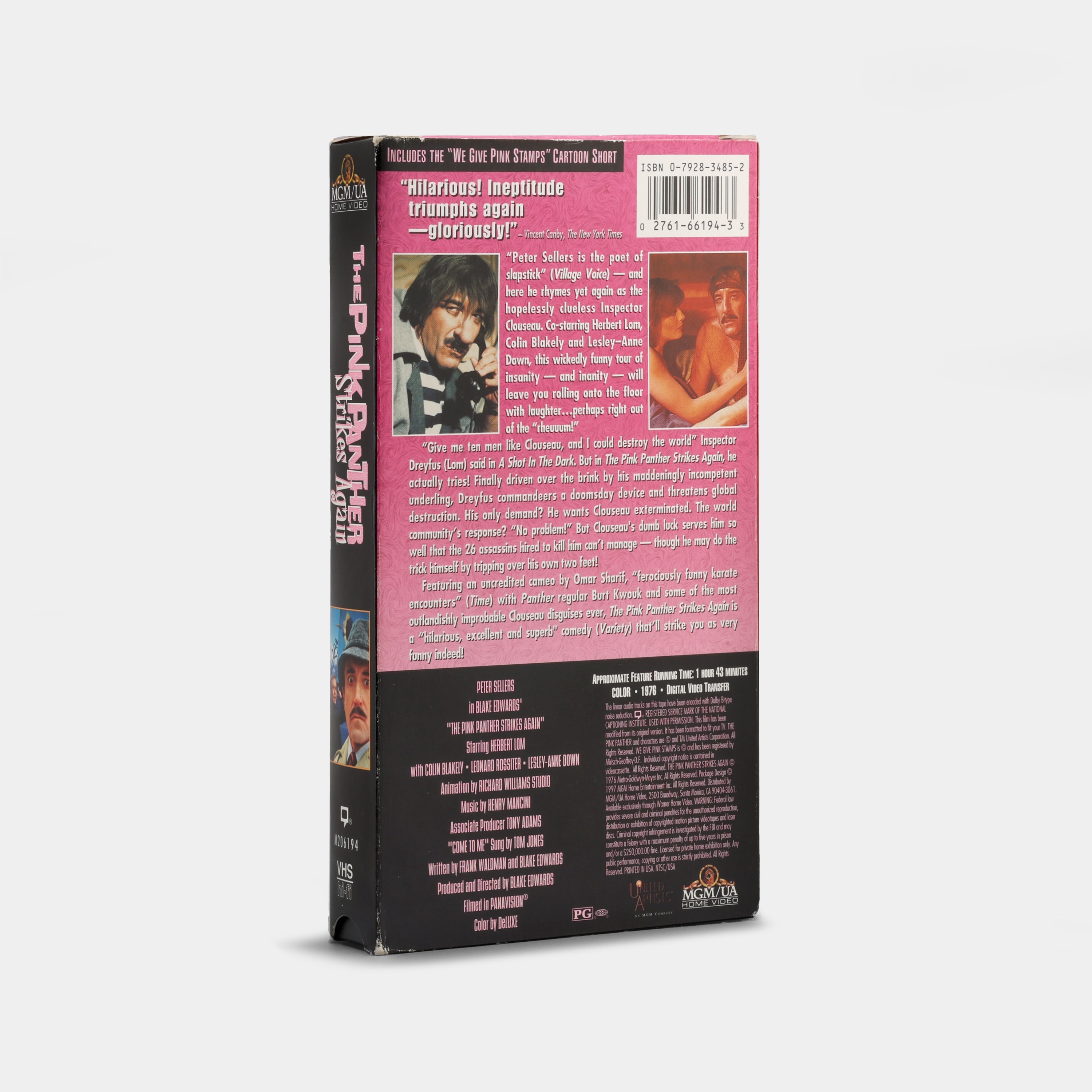 The Pink Panther Strikes Again VHS Tape