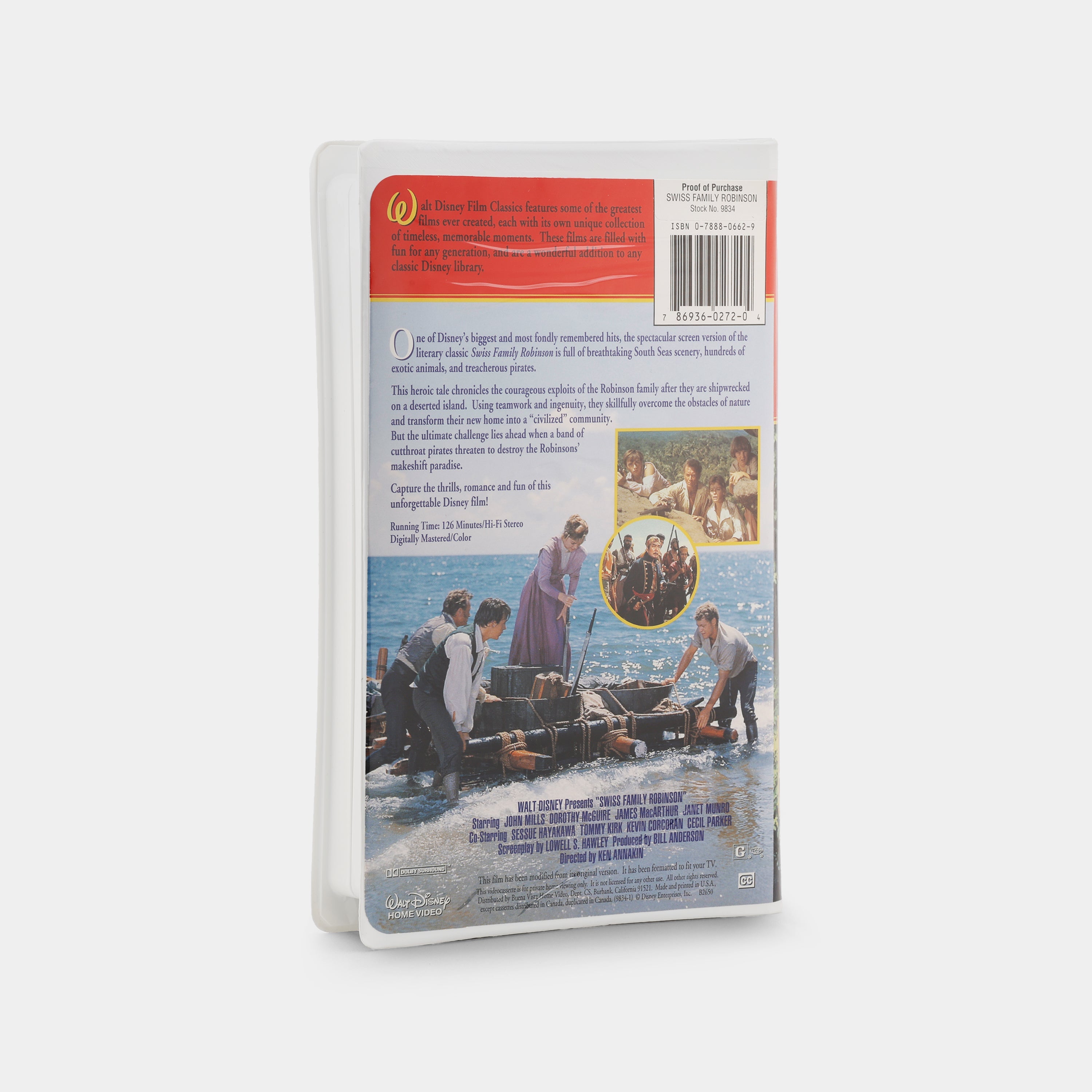 Swiss Family Robinson VHS Tape