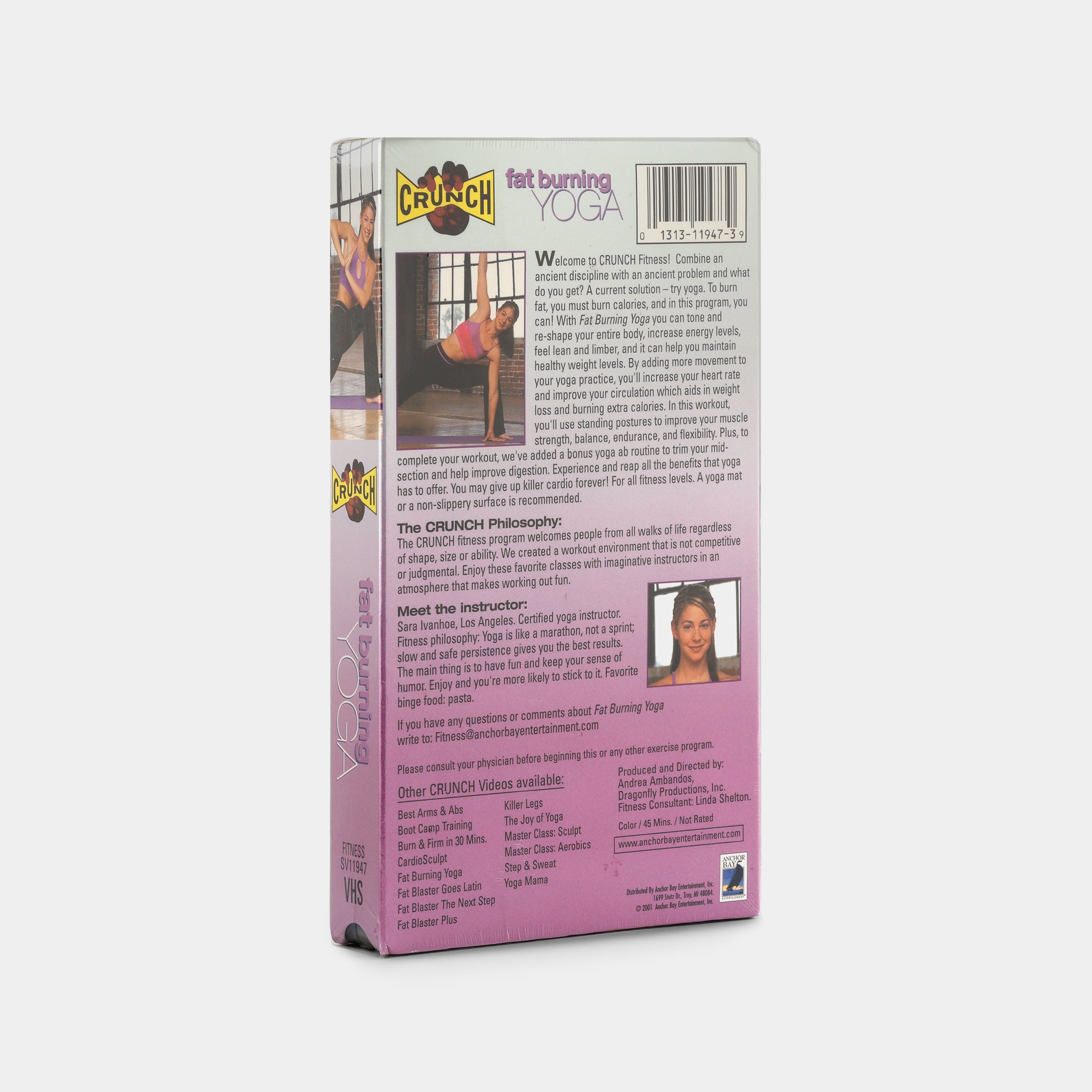 Crunch: Fat Burning Yoga (Sealed) VHS Tape