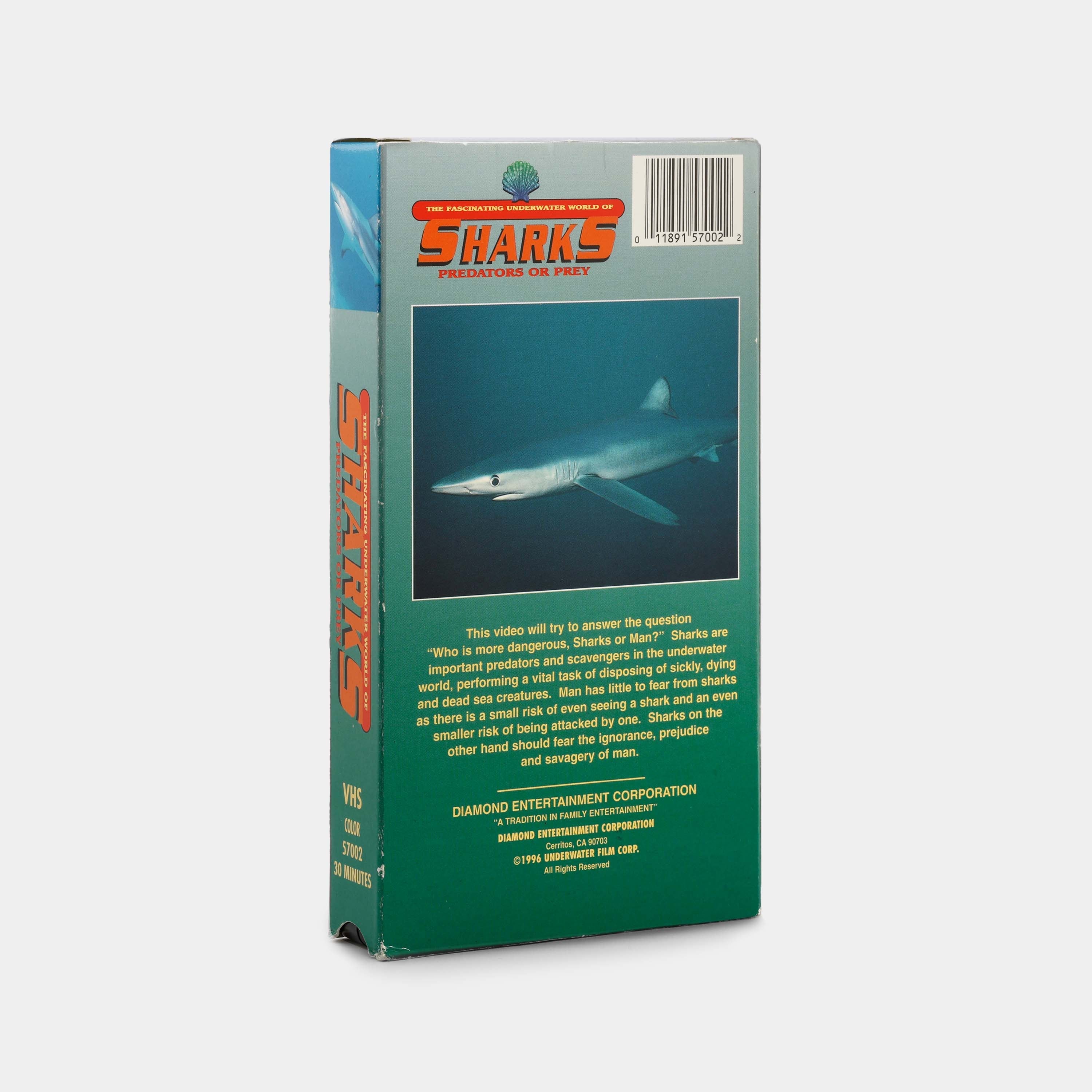 The Fascinating Underwater World of Sharks: Predators or Prey VHS Tape