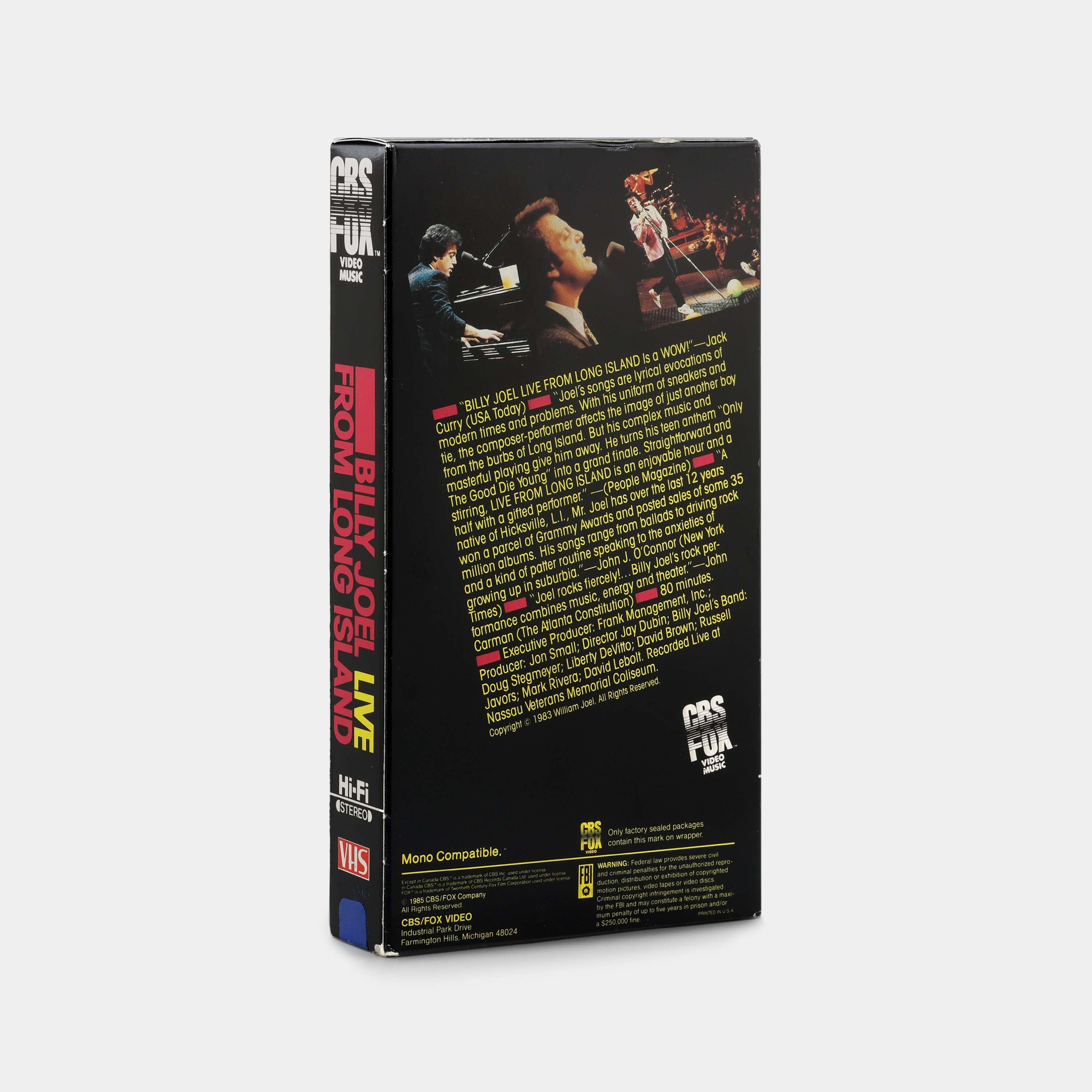 Billy Joel: Live from Long Island VHS Tape