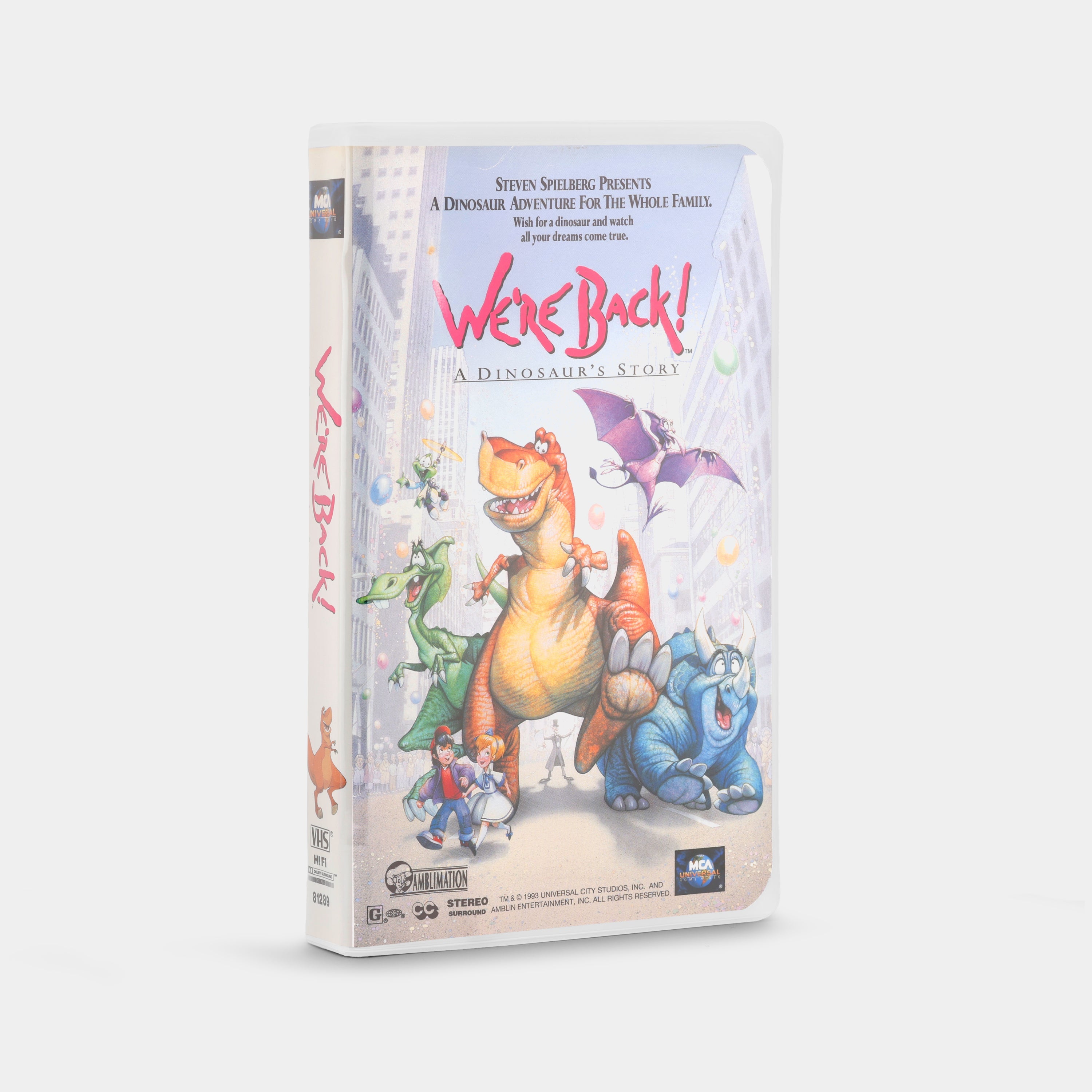 We’re Back! A Dinosaur’s Story VHS Tape