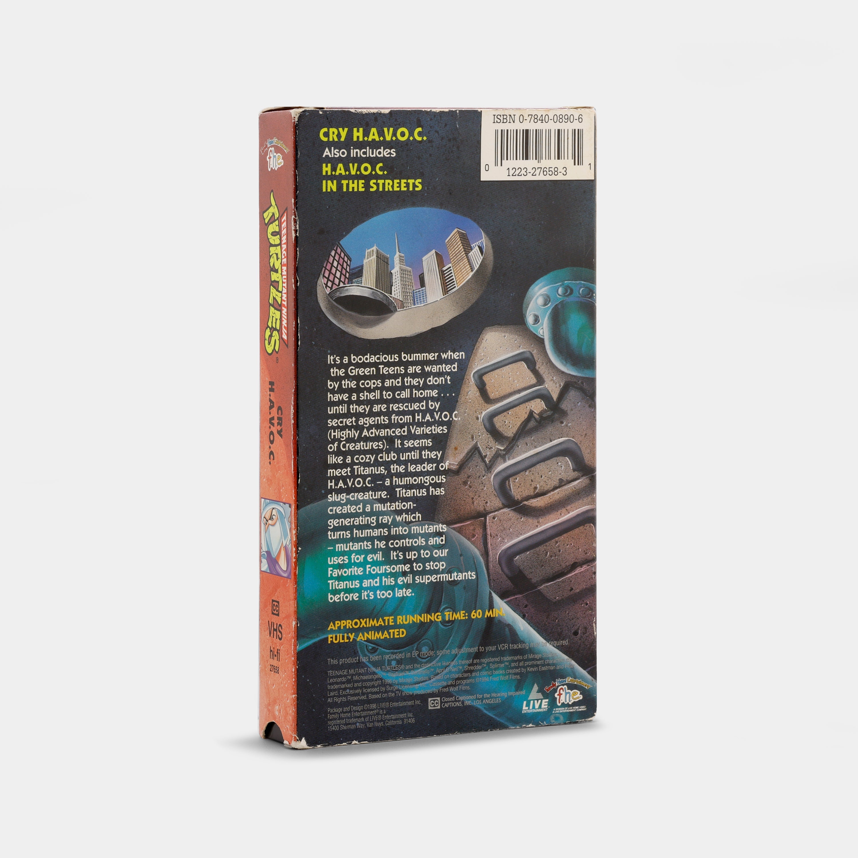 Teenage Mutant Ninja Turtles: Cry H.A.V.O.C. VHS Tape