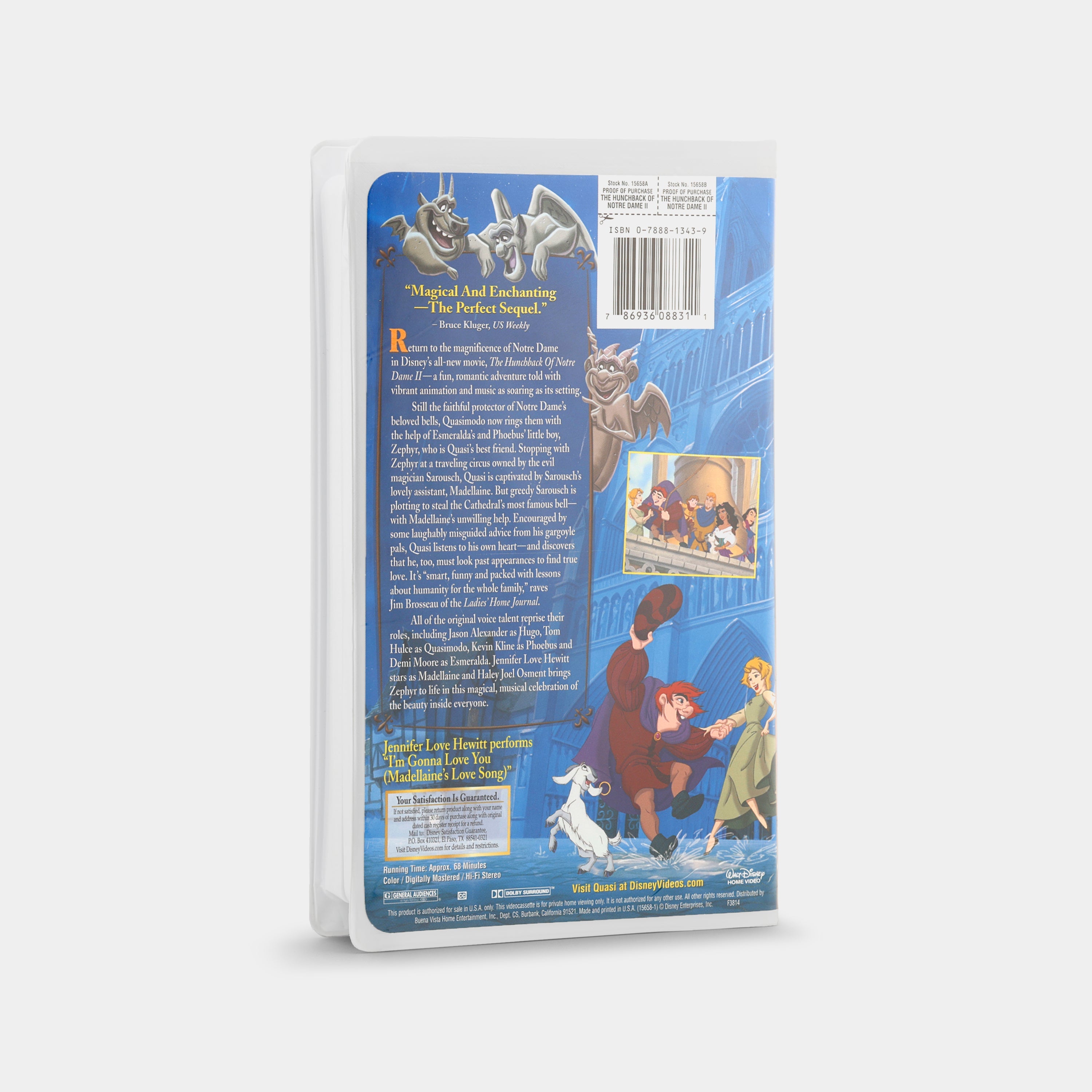 The Hunchback of Notre Dame II VHS Tape